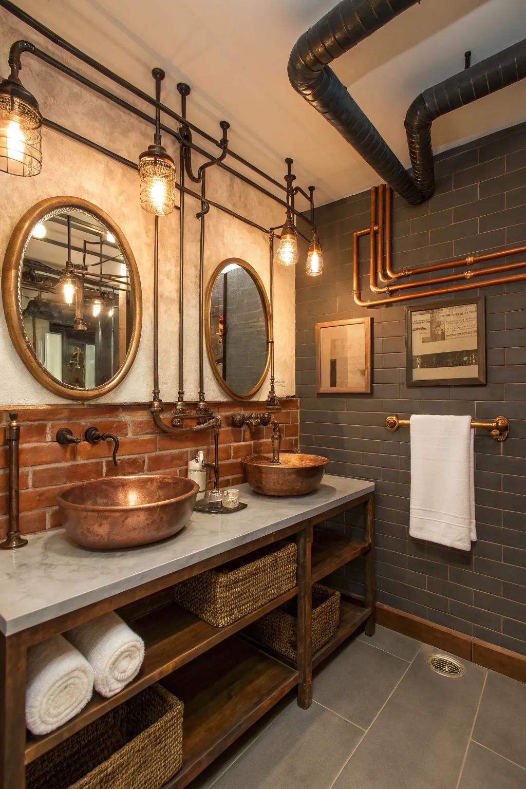 Rustic details pair wonderfully with copper for a distinctive aesthetic.