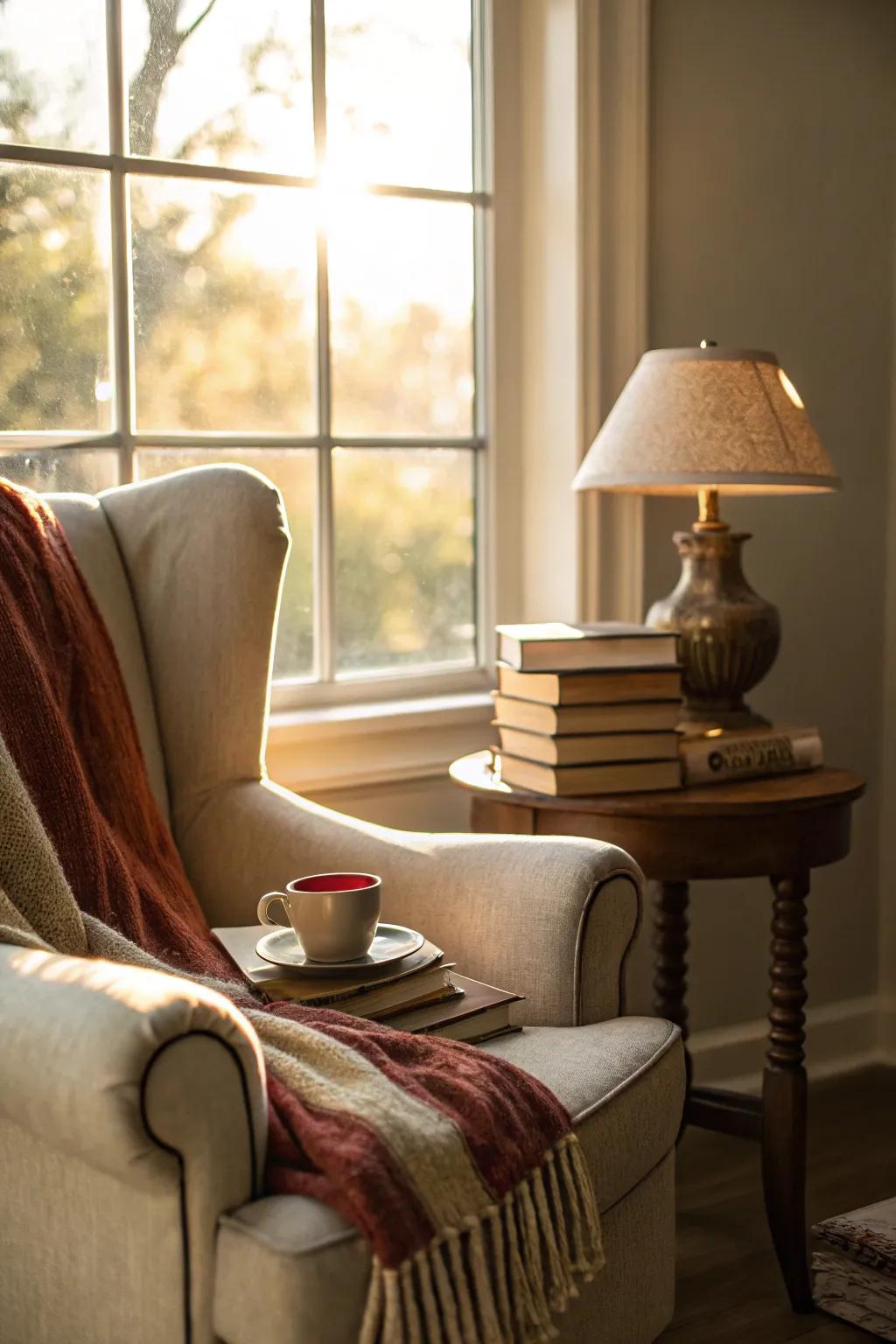 A lovely space ideal for getting lost in a story.