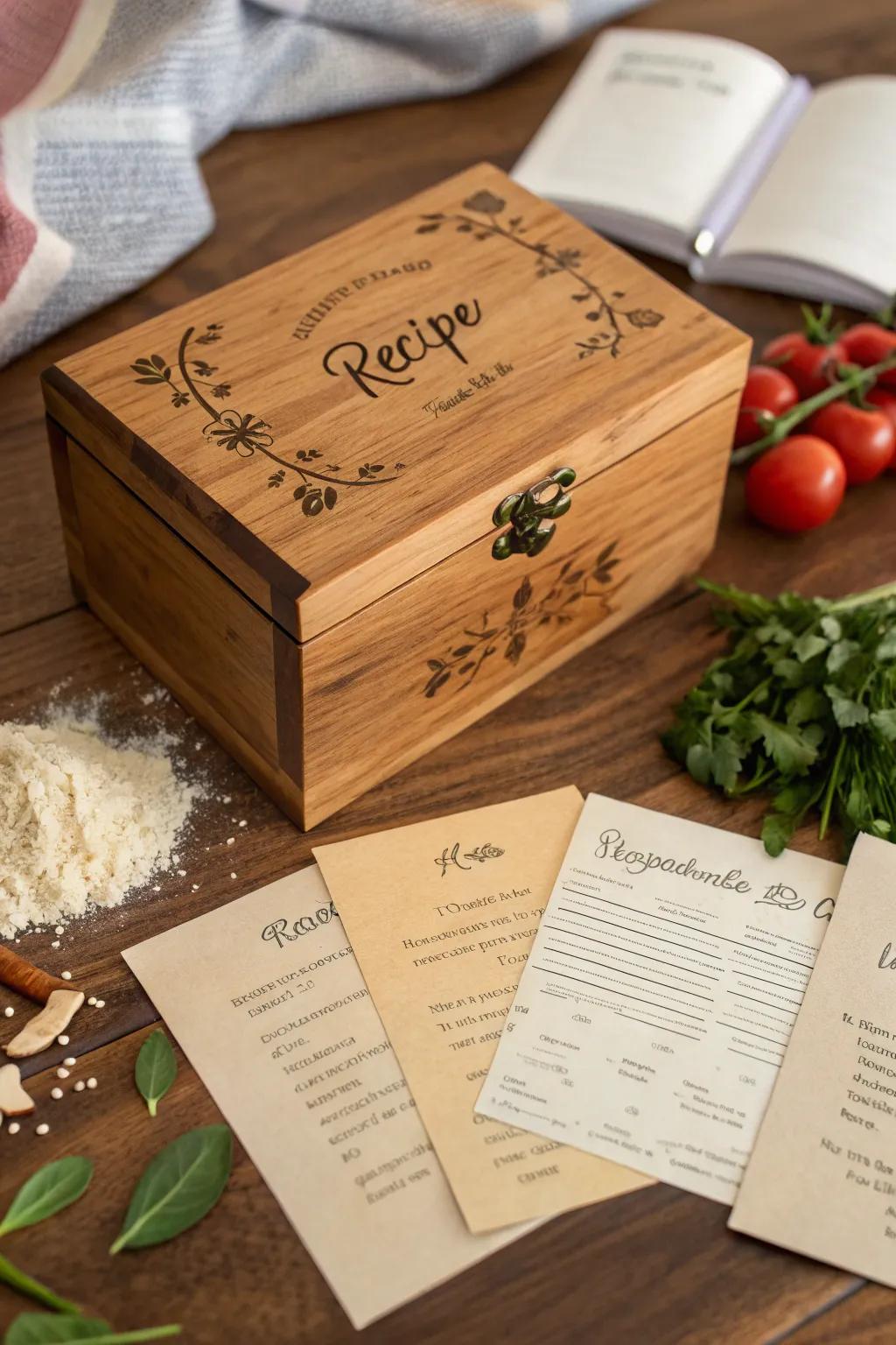A custom recipe box to safeguard culinary customs.