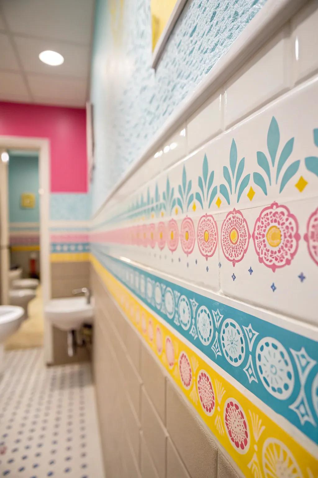 Vibrant borders infuse radiance and cheer into your residence.