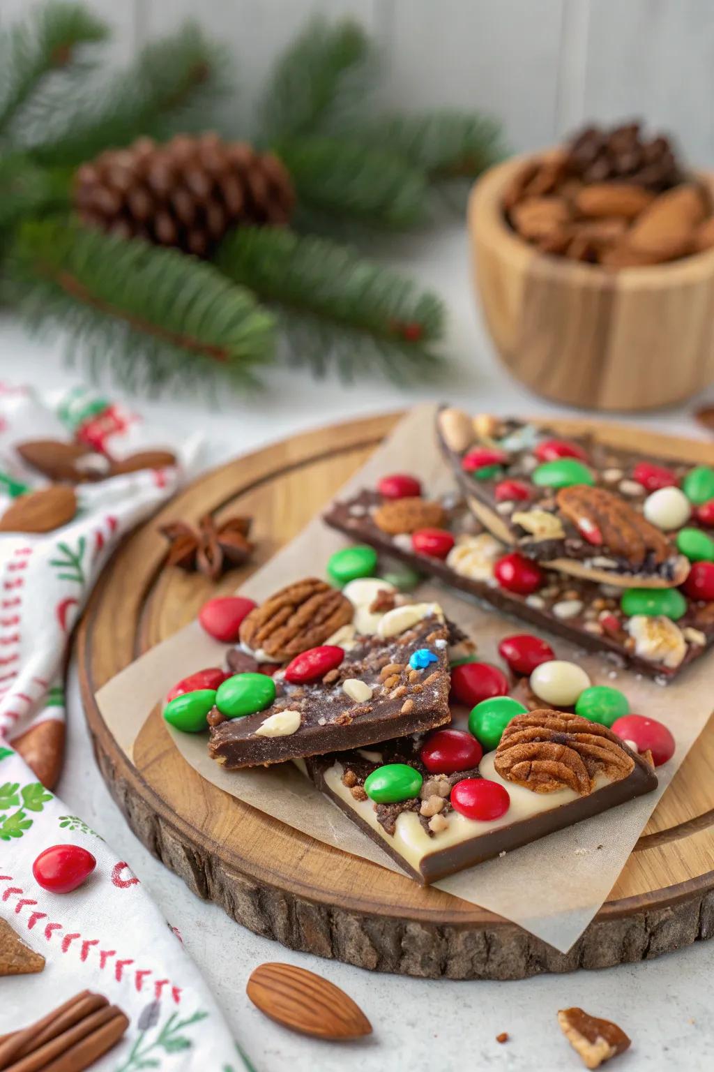 Vibrant and flavorful Yuletide shatter, ideal for holiday presents.