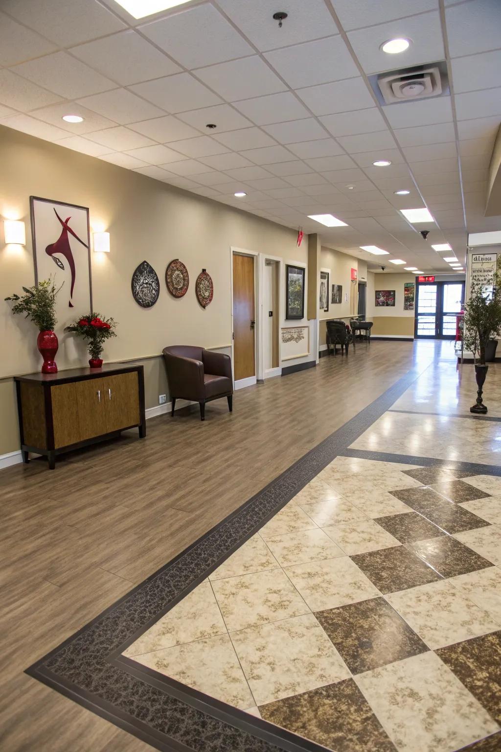 Durable flooring that can withstand daily wear and tear.