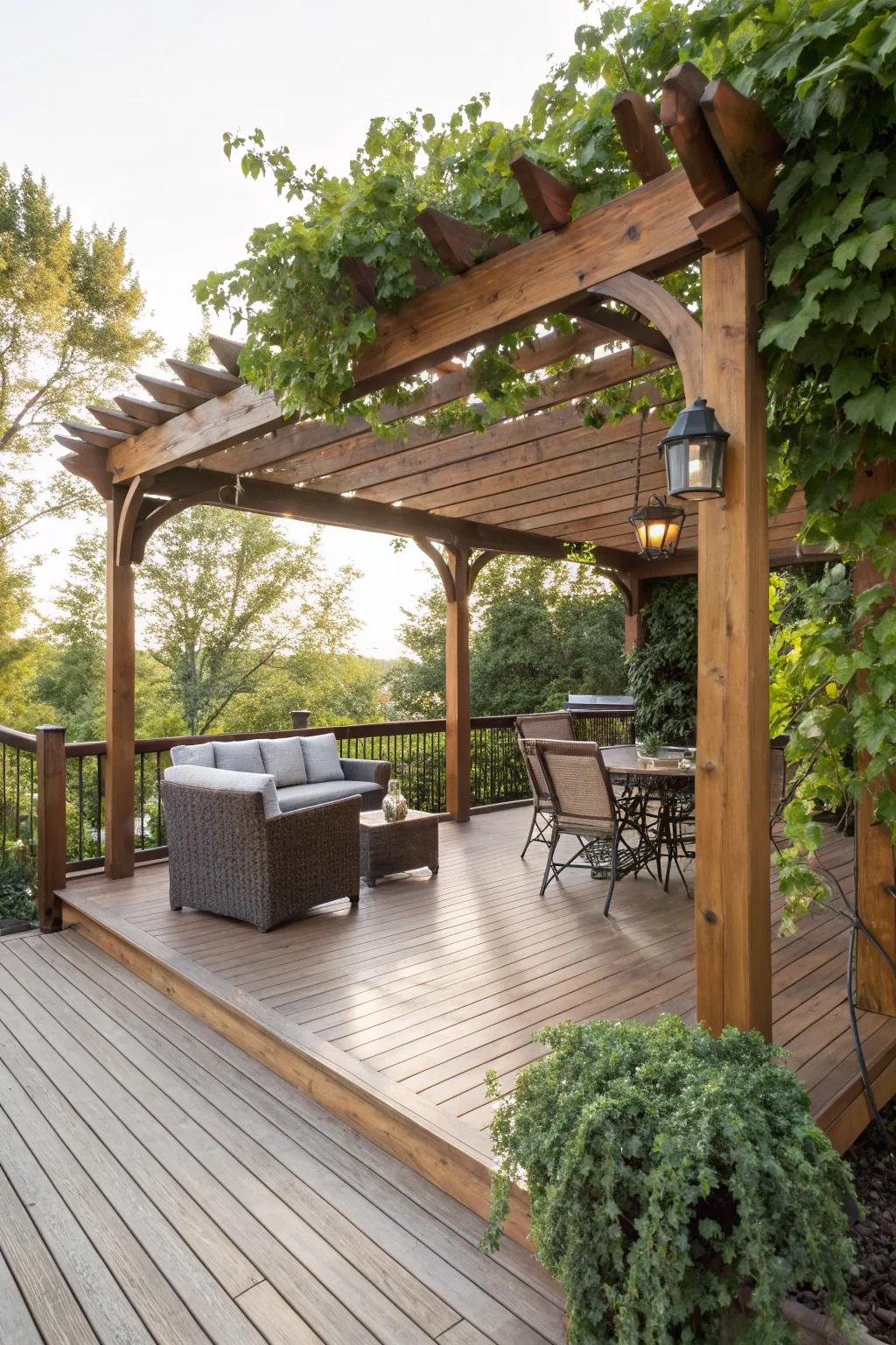 A lattice appends grace and practical shade to your deck.