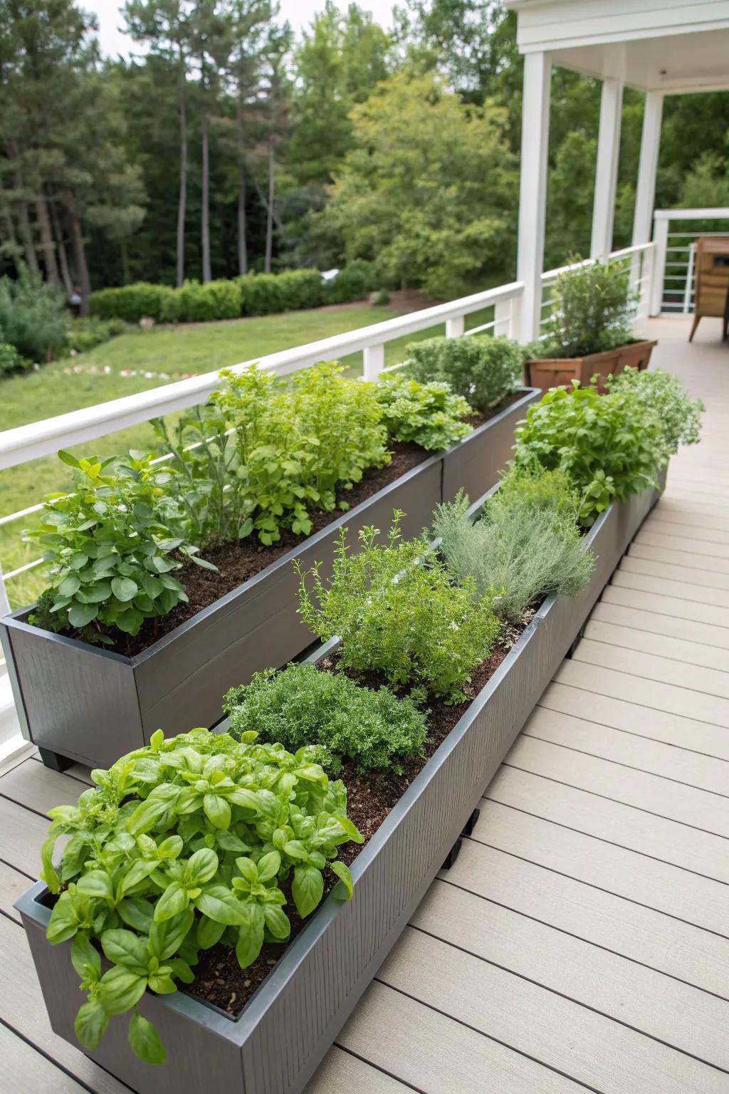 Keep your herb garden neat by using a planned layout.