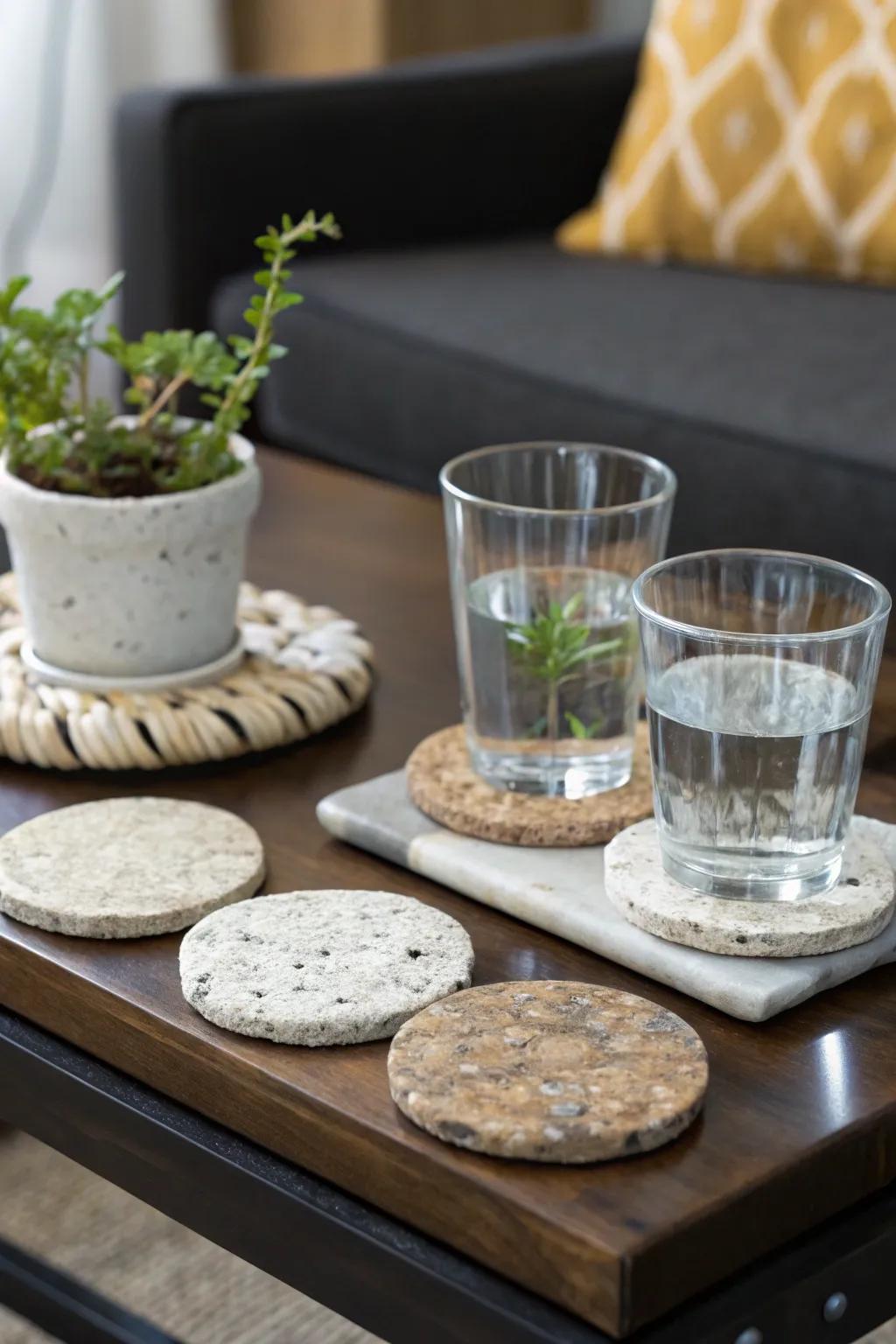 Impress your visitors with handmade stone mats.