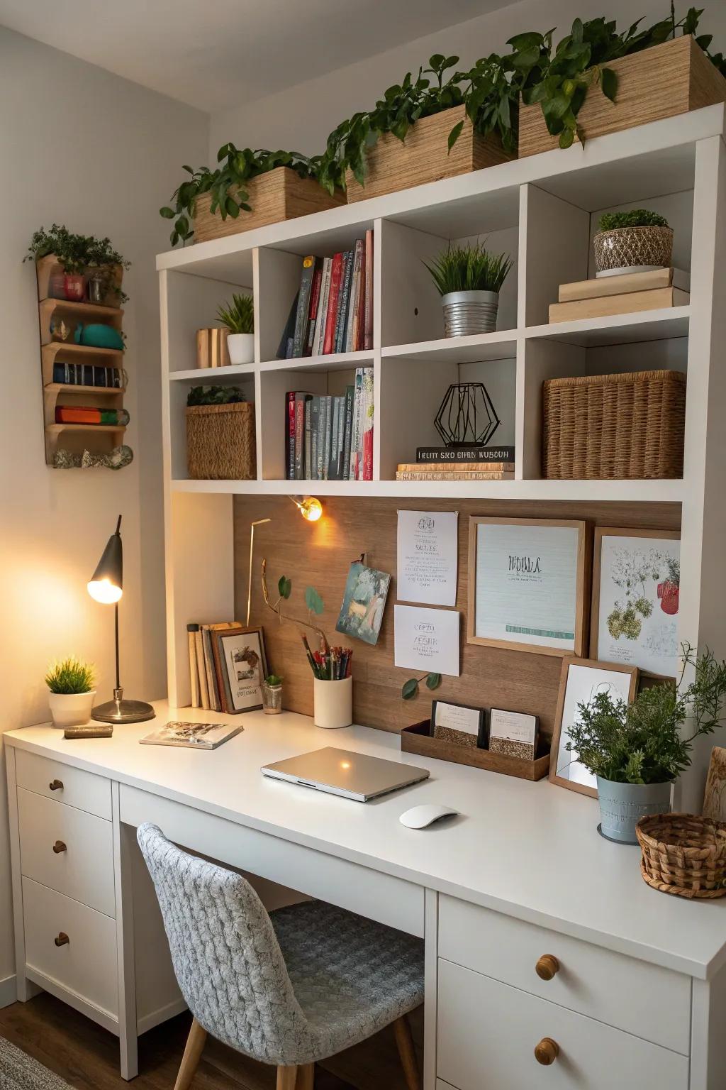 A well-organized desk enhances efficiency and focus.