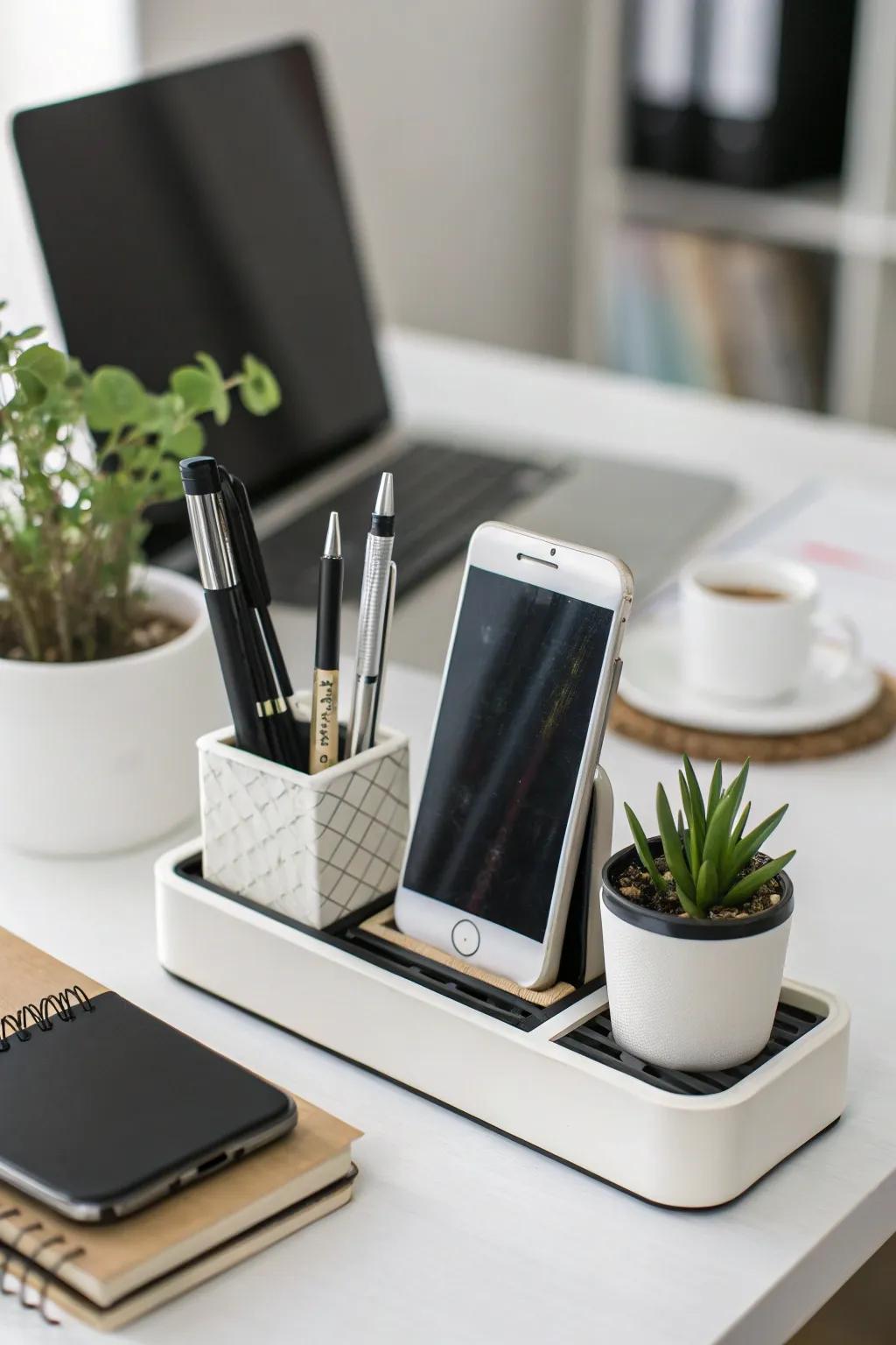 All-purpose stands for a methodical desk.