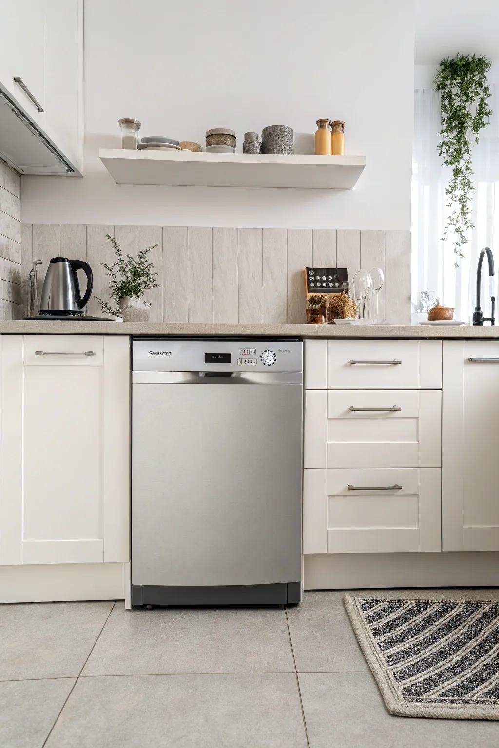 Modern minimalist cooking area featuring a stylish appliance design.