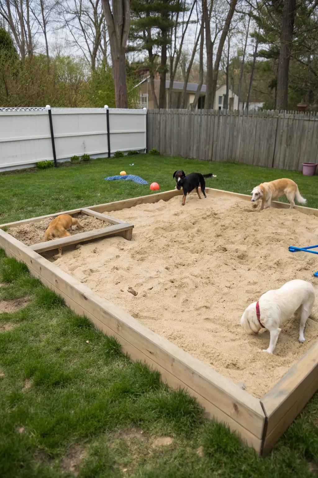 A digging zone satisfies your dog’s natural digging instincts.