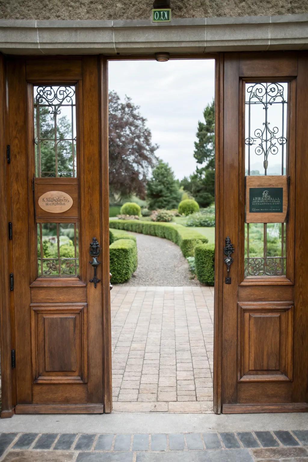 Include personalized touches with tailor-made signs that warmly greet guests.
