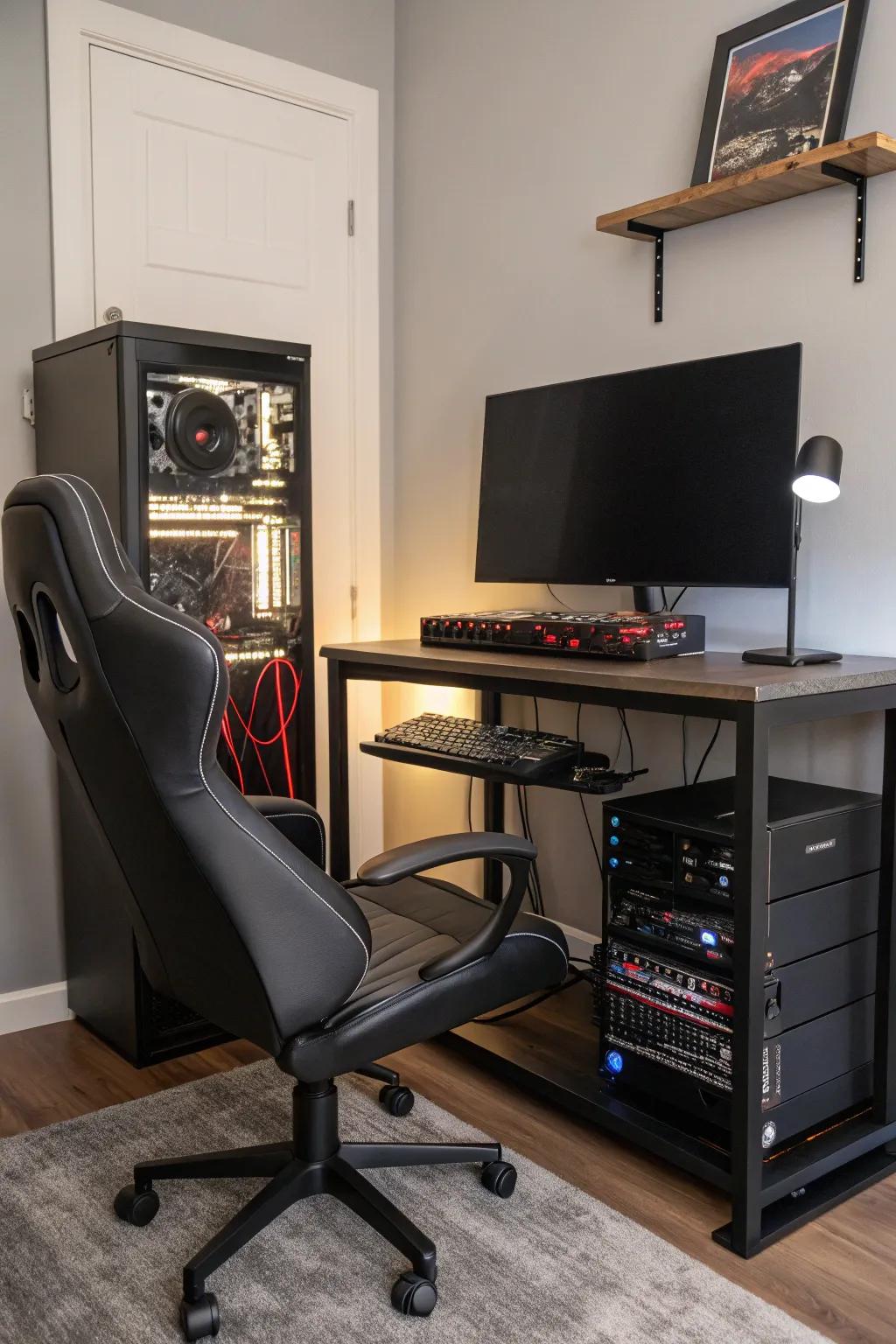 Well-ordered cables yield a more focused gaming venture.