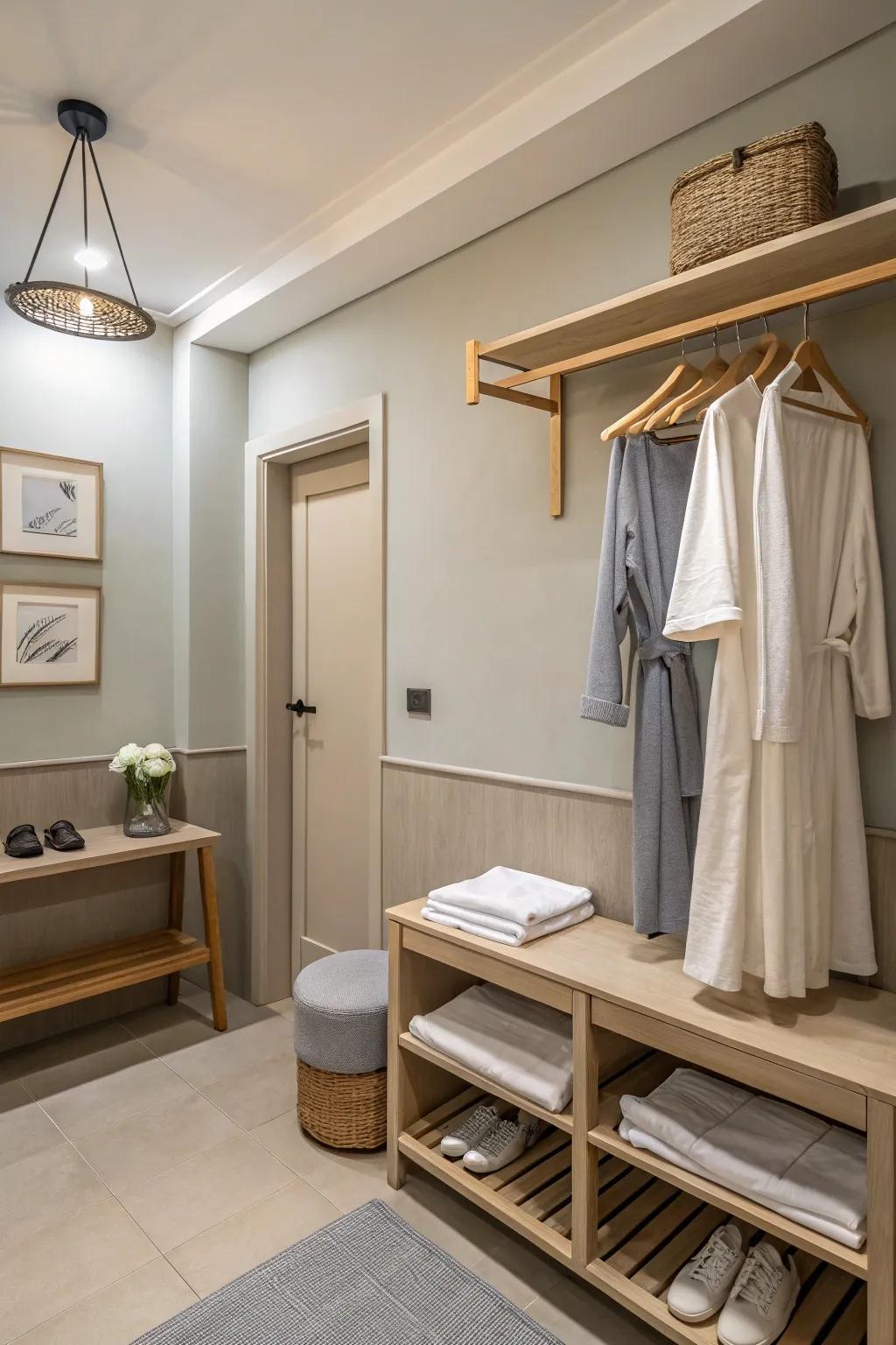 Neutral colors deliver a calming and elegant atmosphere.