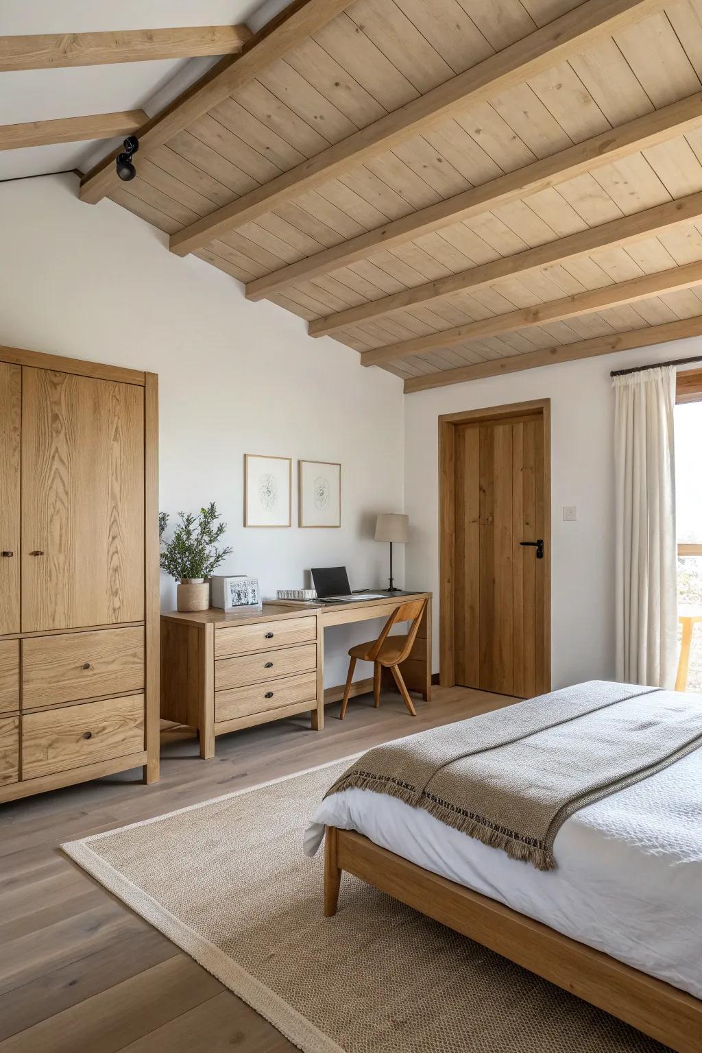 Minimalist furniture enhances peace.