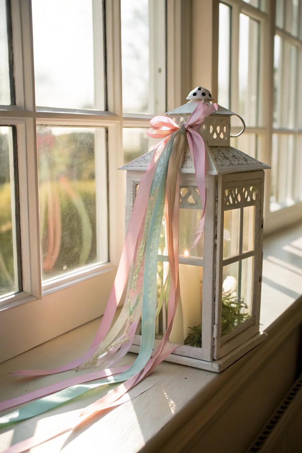 Pastel strands add a gentle, festive flair to orbs.
