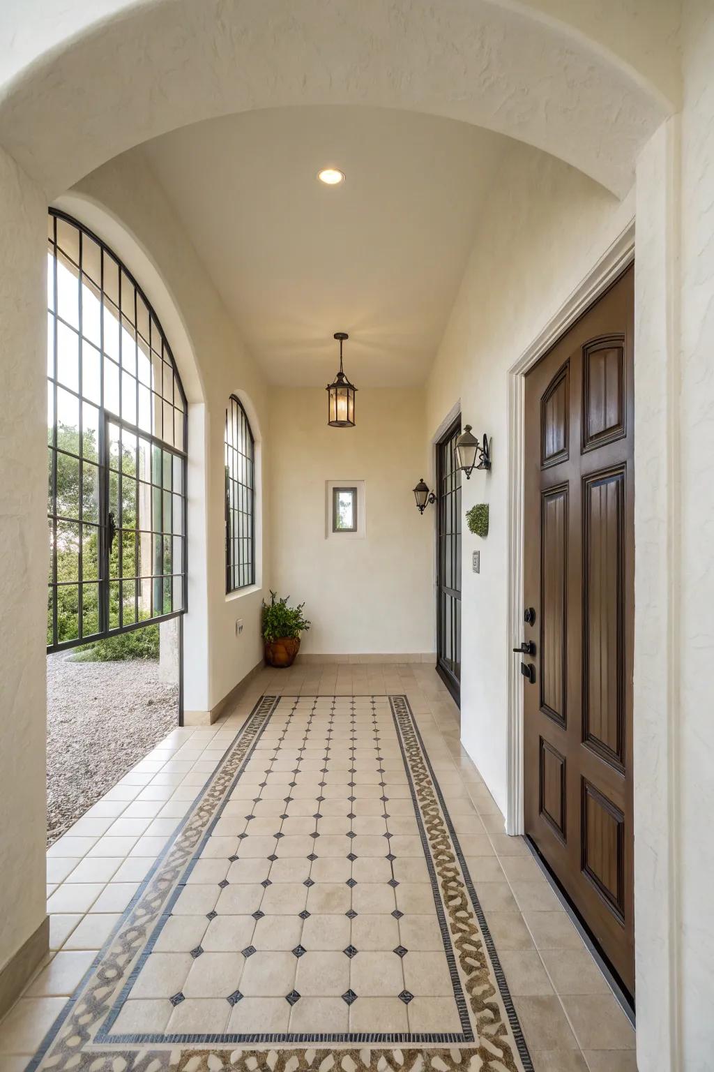 Minimalist tiles offer a clean, functional aesthetic.