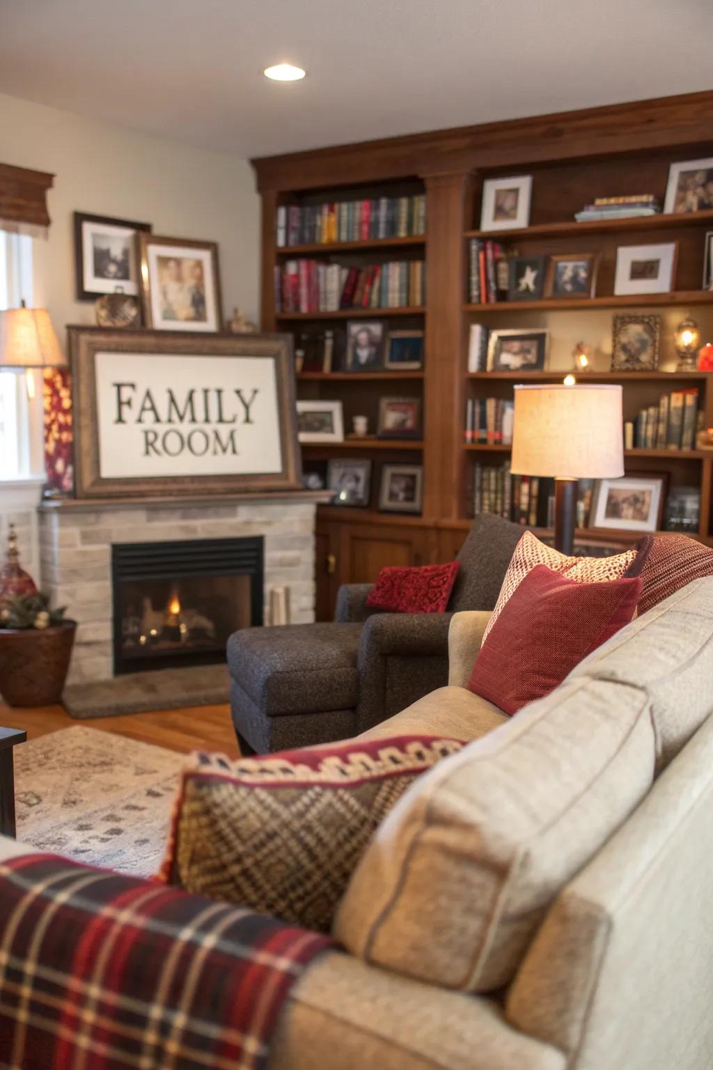 Custom markers with family monikers introduce a personal impression into any chamber.
