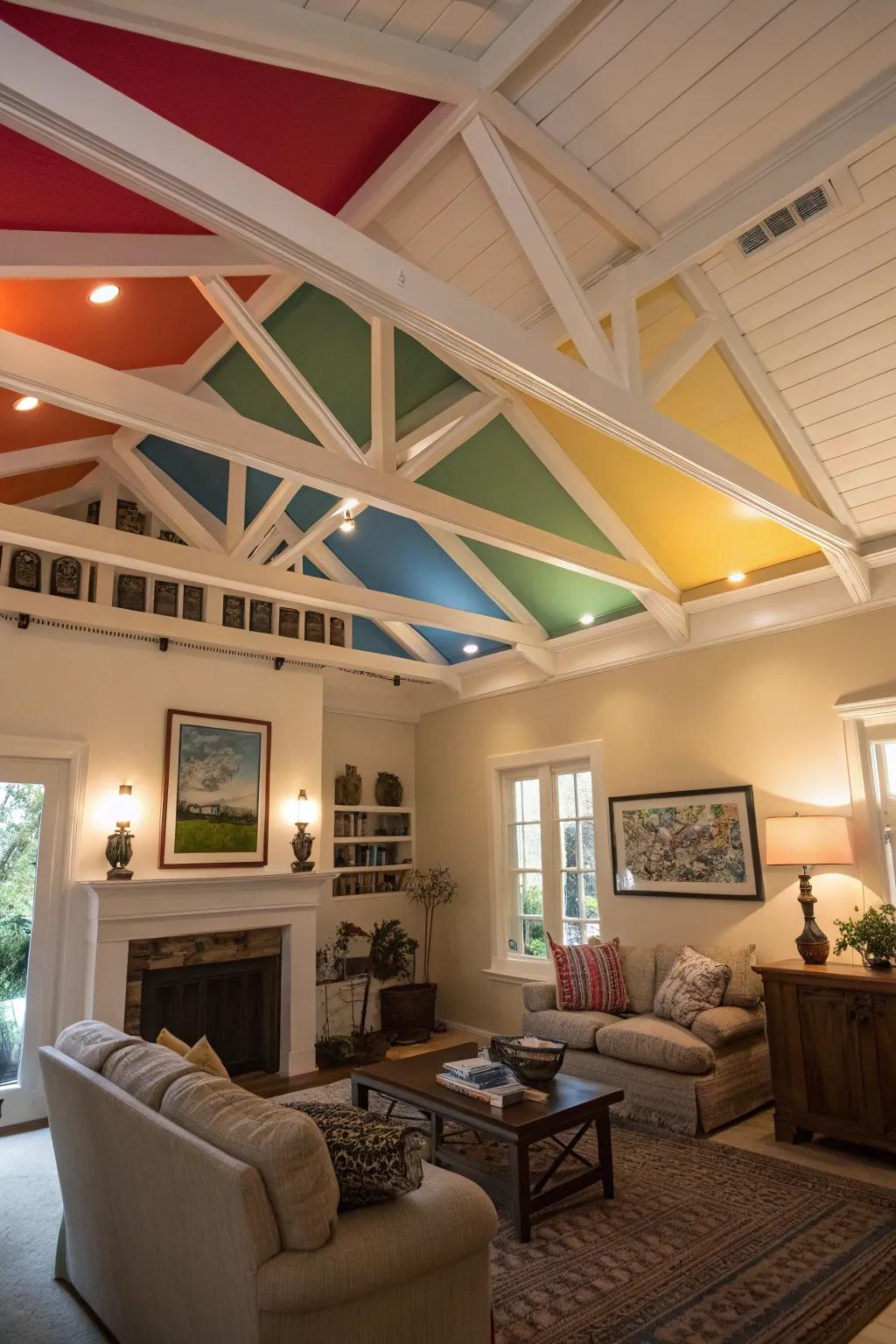 Painted rafters for a seamless or contrasting look.