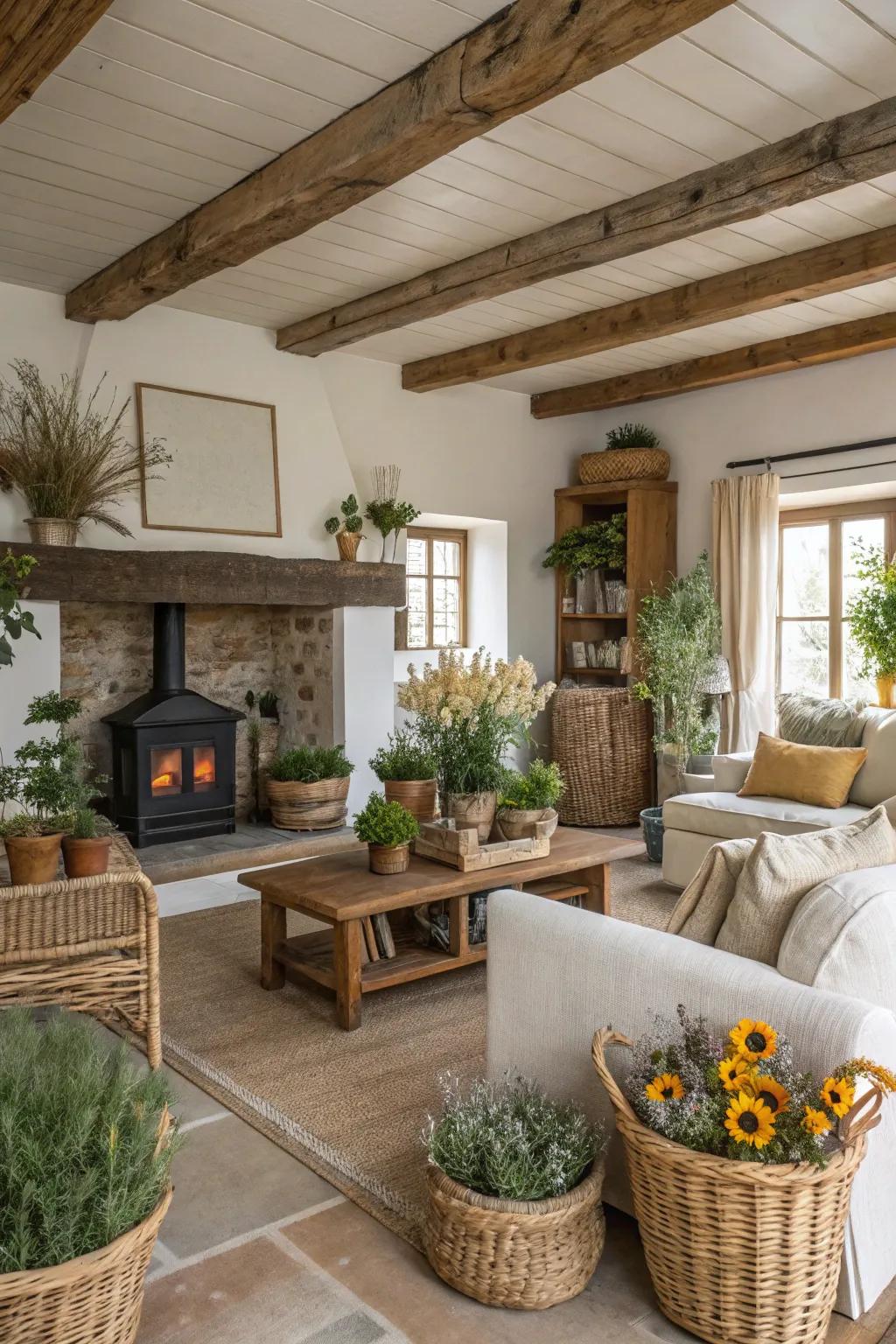 Greenery introduces freshness and vitality to your living space.