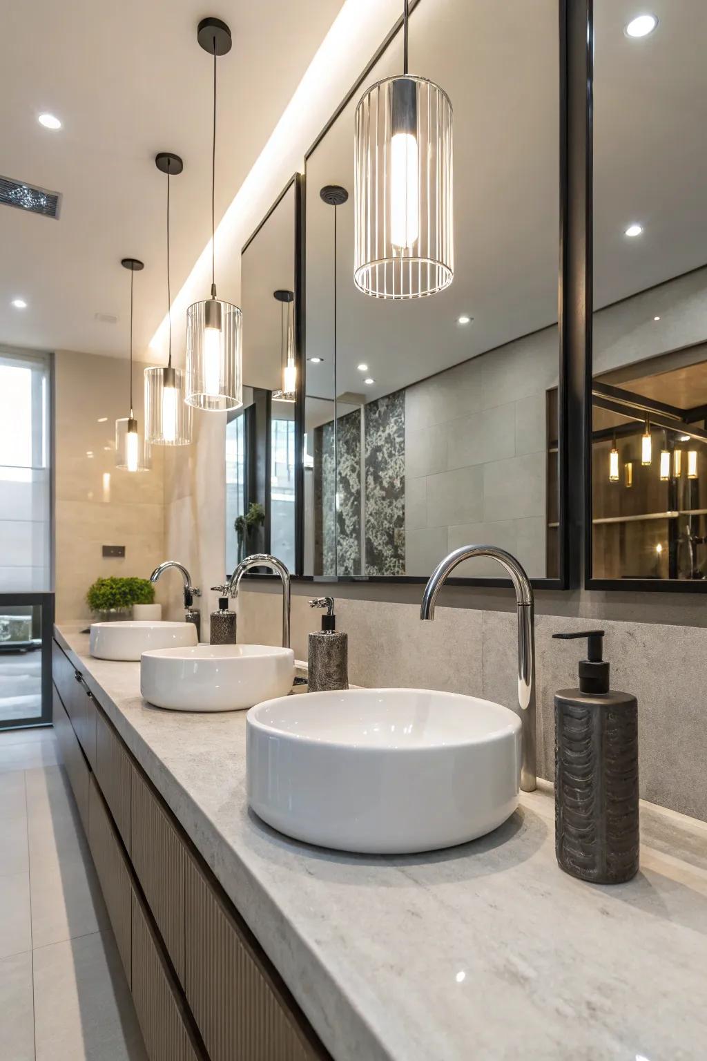 Modern hardware adds aesthetics and practicality to your bathroom.