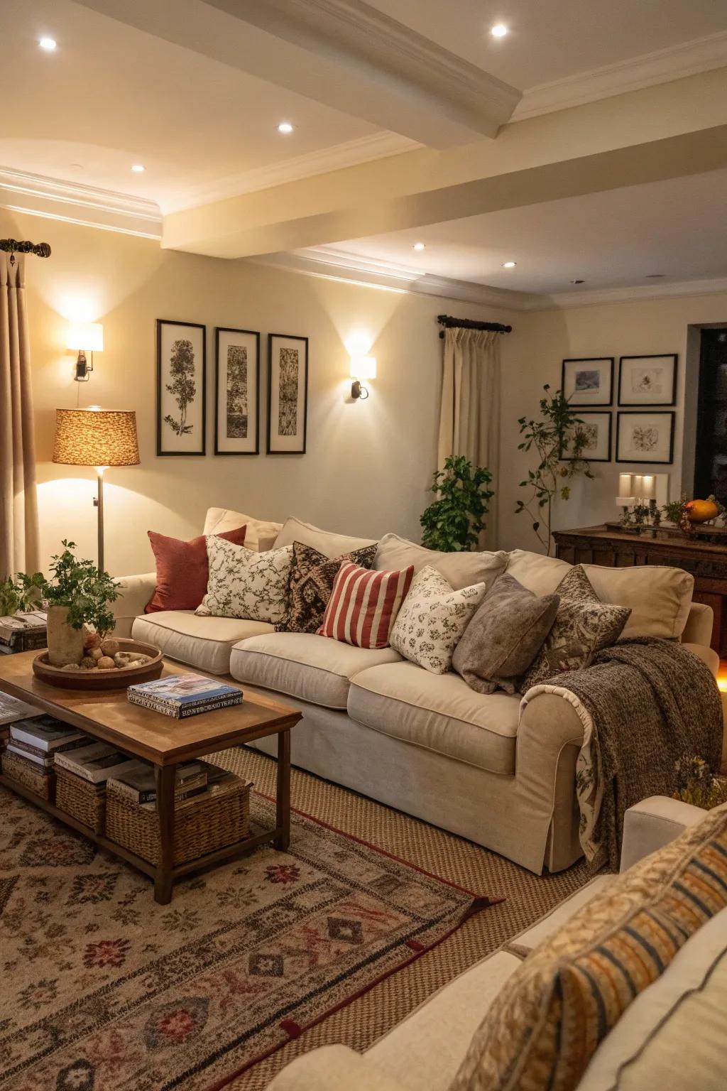 Comfy seating creates for a perfect lounging area.