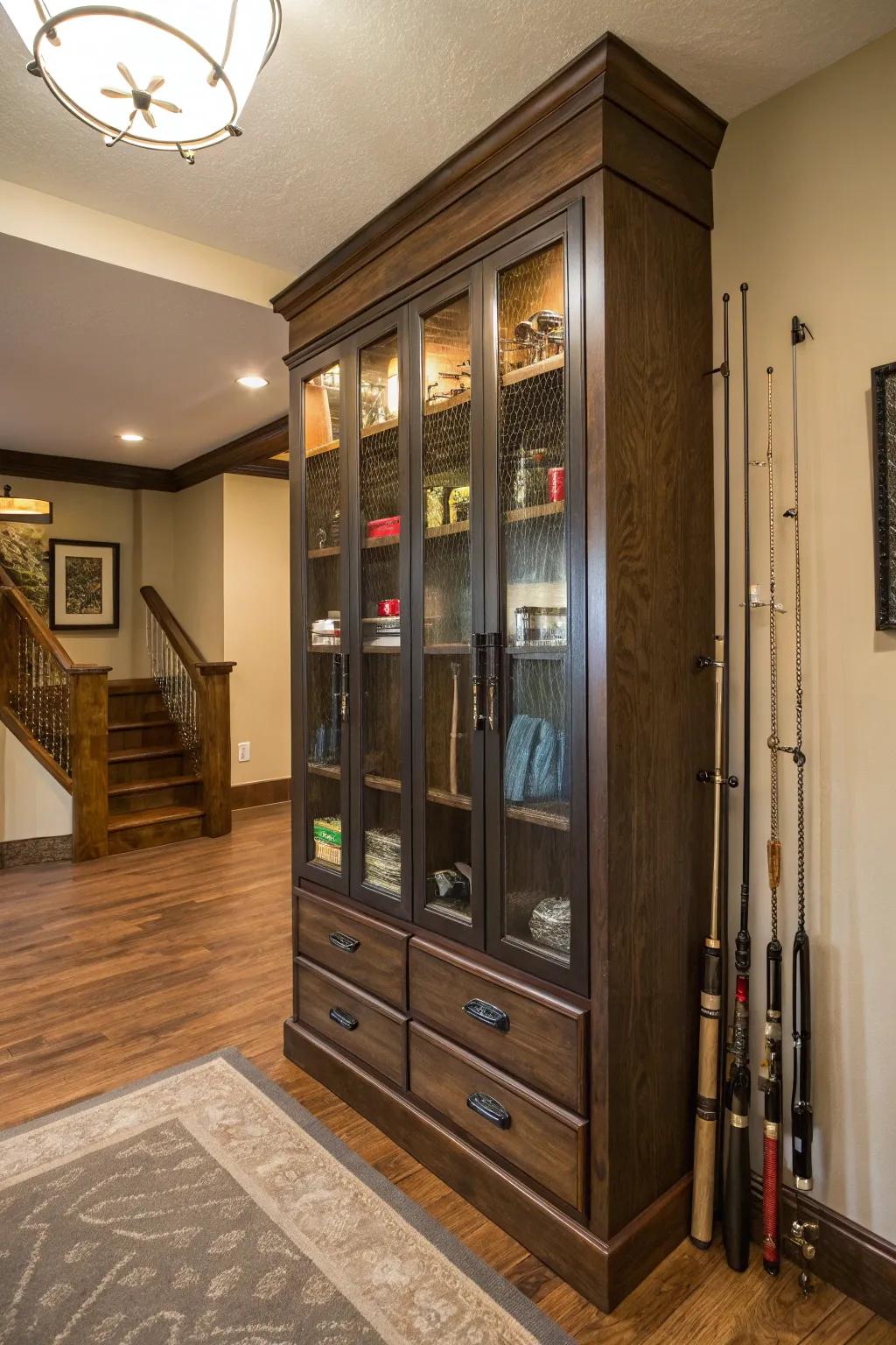 Custom cabinets for a storage option that fits right in.