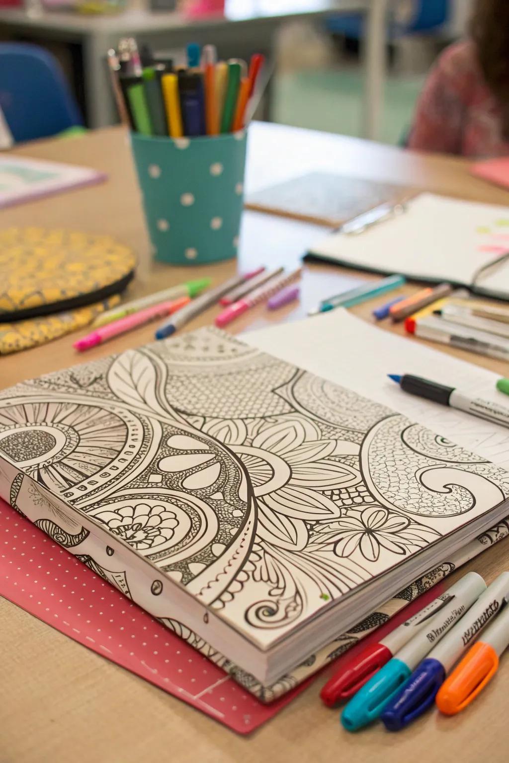 Permanent marker art lets you express yourself on your folders in so many ways.