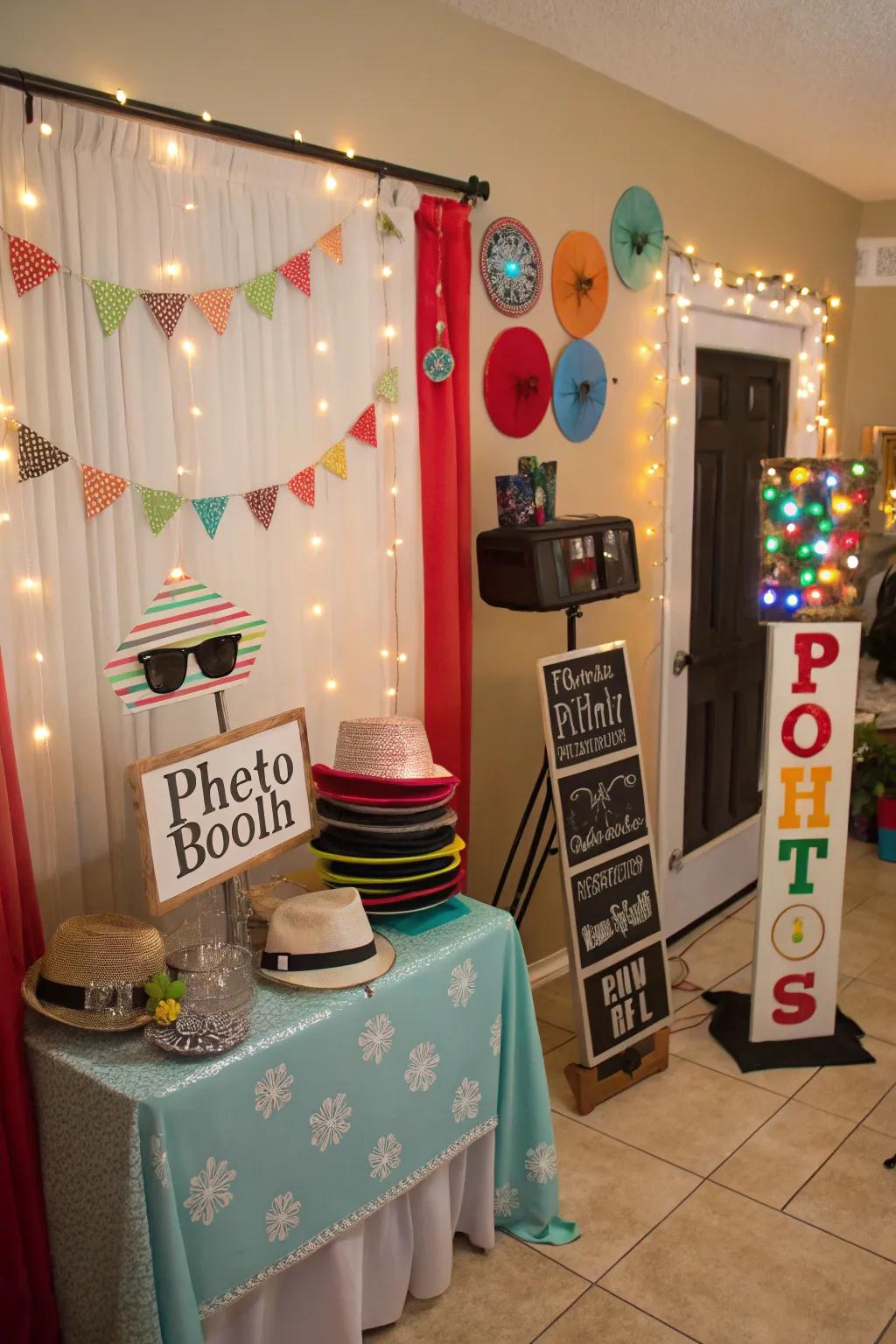 A lively snapshot area to capture the spirit of Friendsgiving.