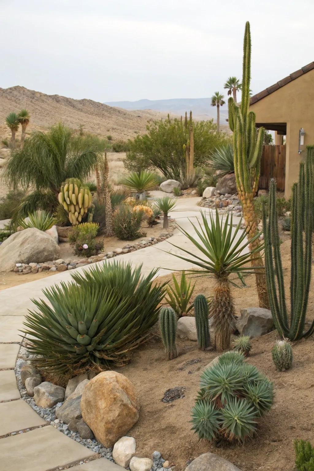 A desert refuge boasting varied desert vegetation.