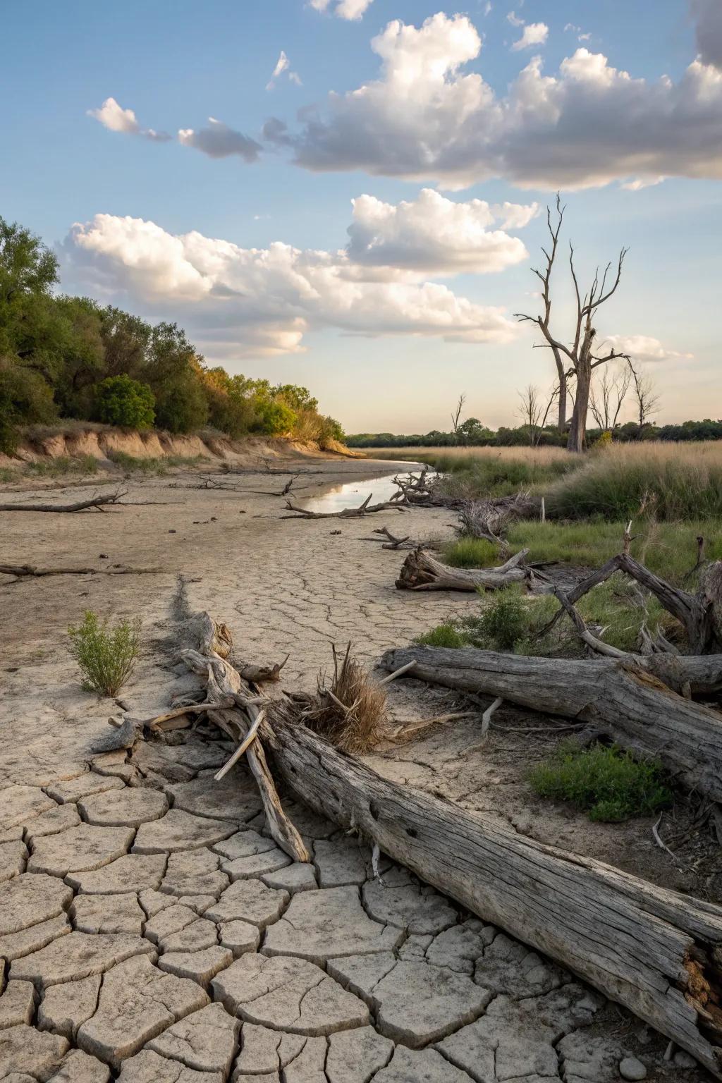 Driftwood incorporates a inherent, creative touch to your dry streambed.