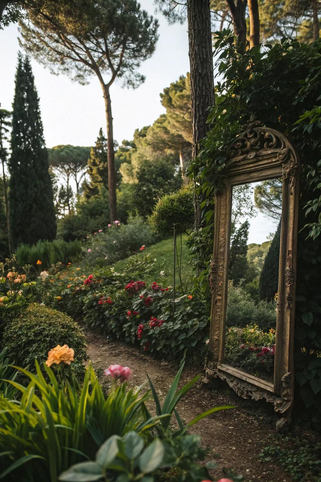 Reflective surfaces boost light and add interest.