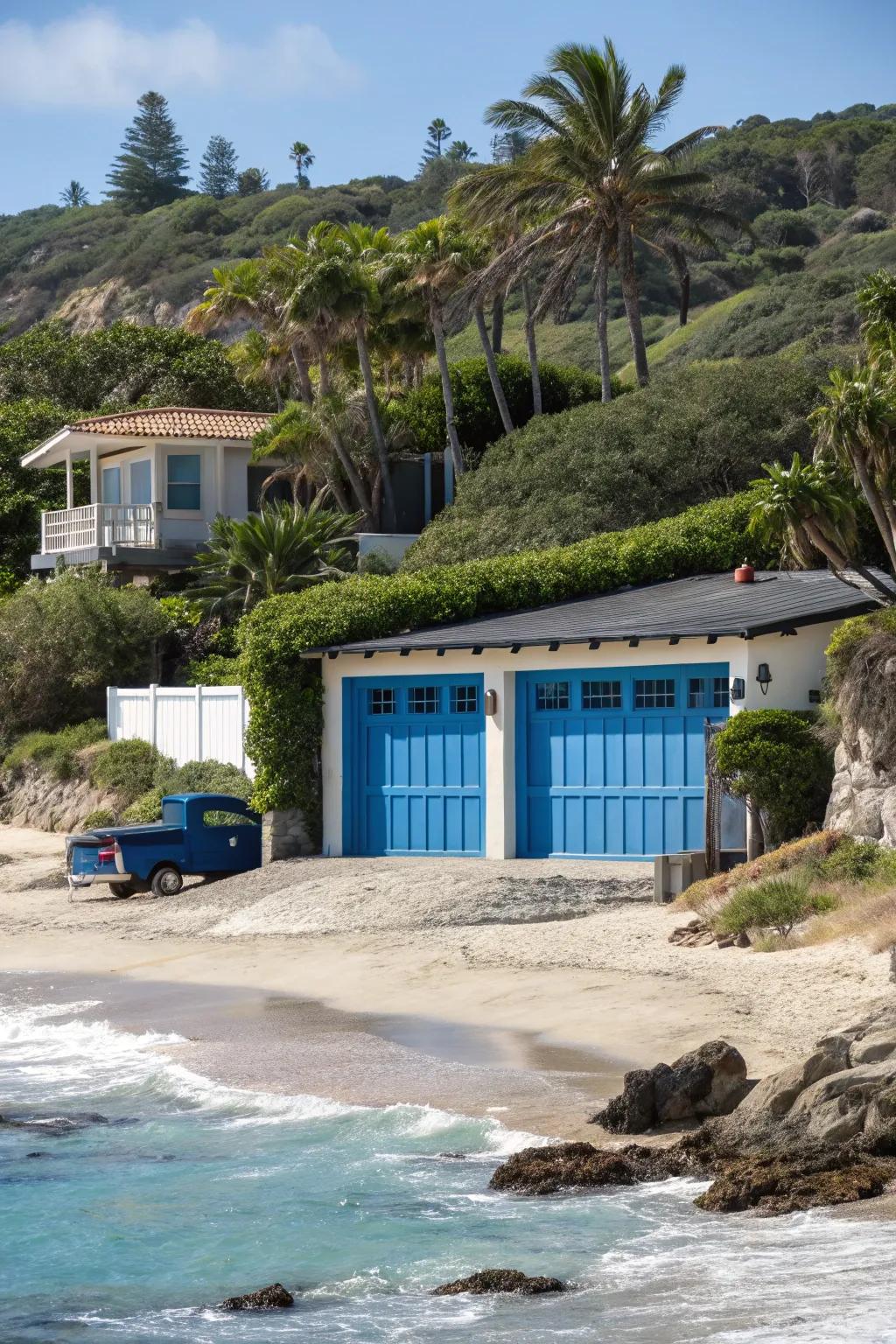 Blue brings vibrancy and a refreshing sensation to your home’s facade.