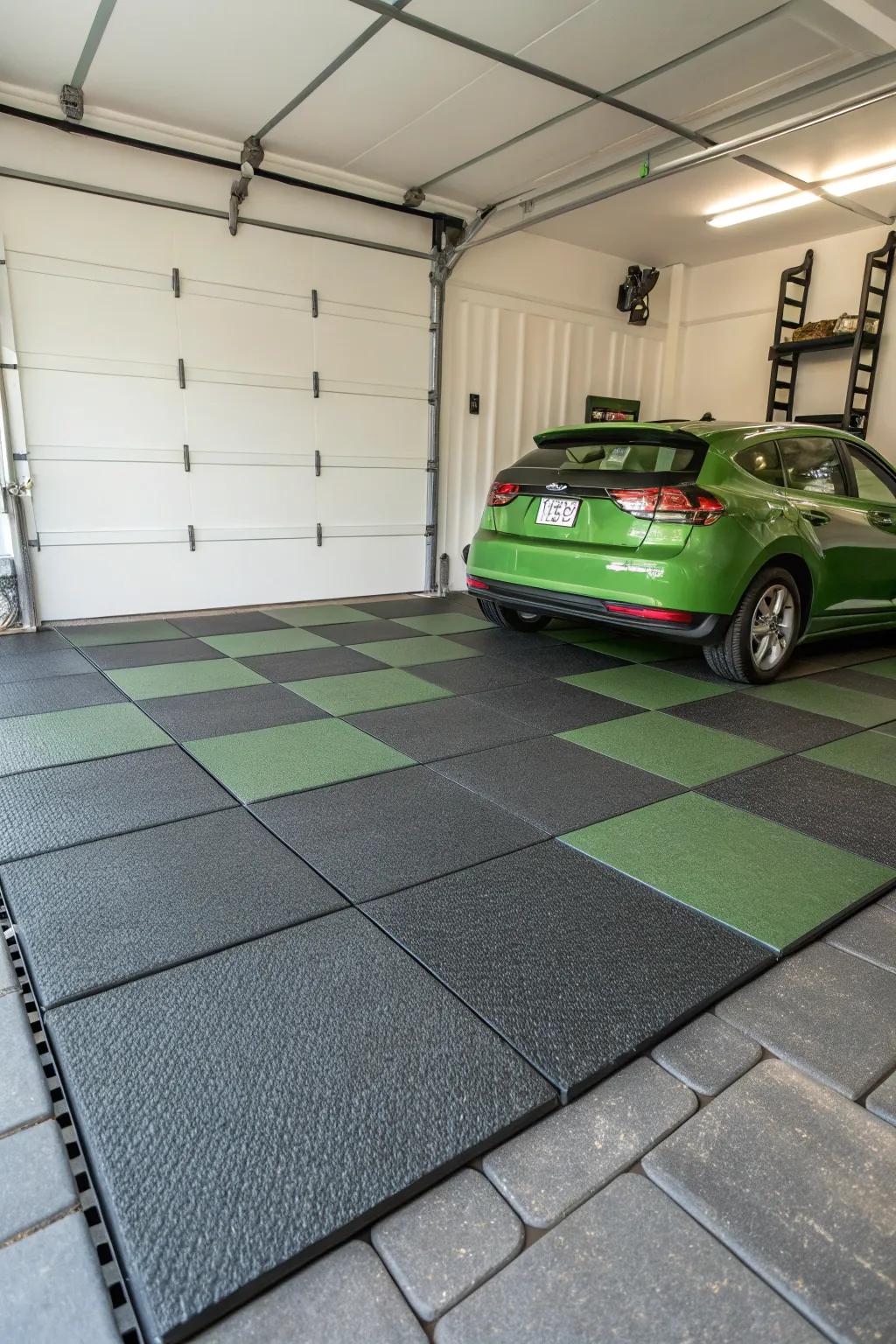 Eco-conscious coverings infuse sustainability and flair into your garage.