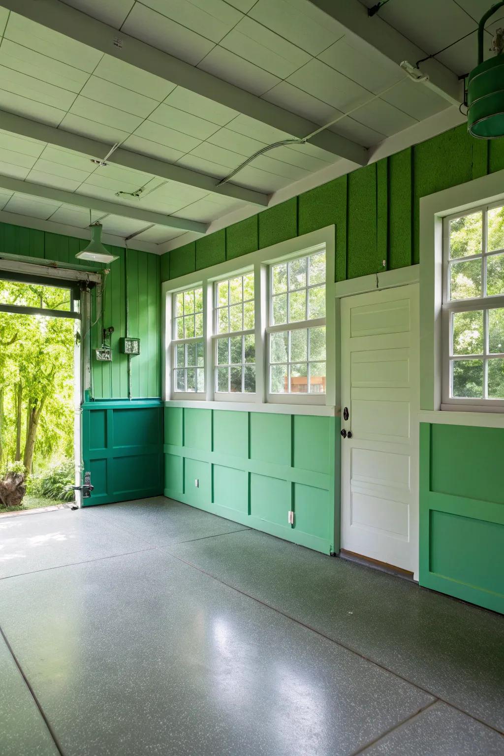 Verdant tones add peace and a connection with nature.