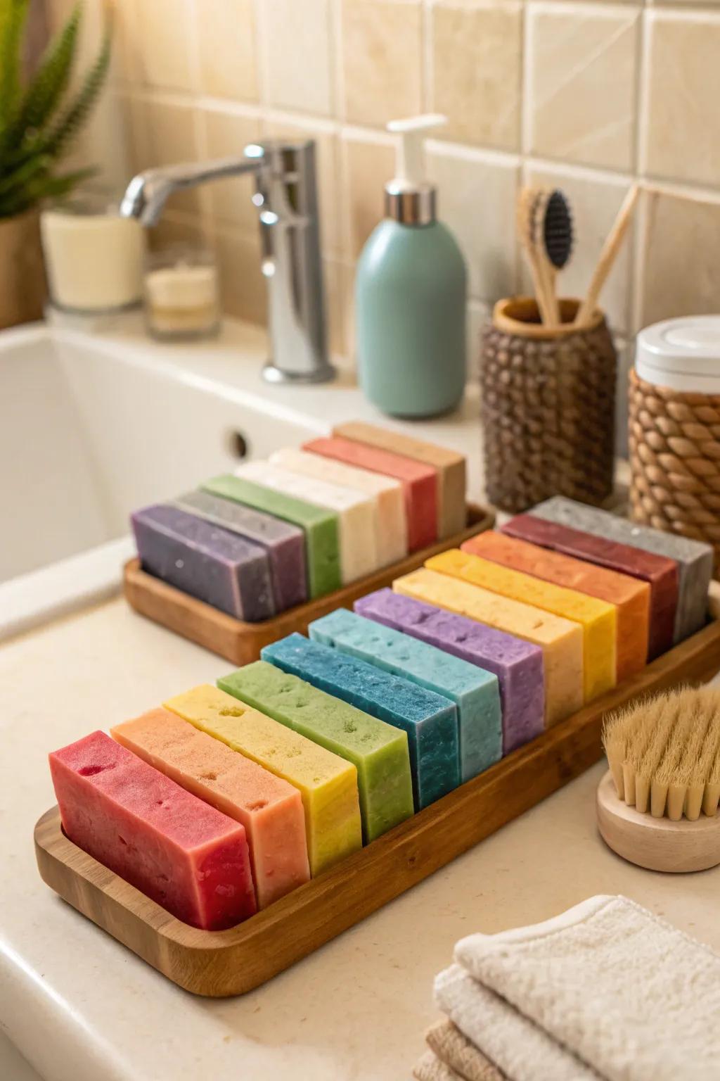 Handmade soap bars that offer a luxurious touch.