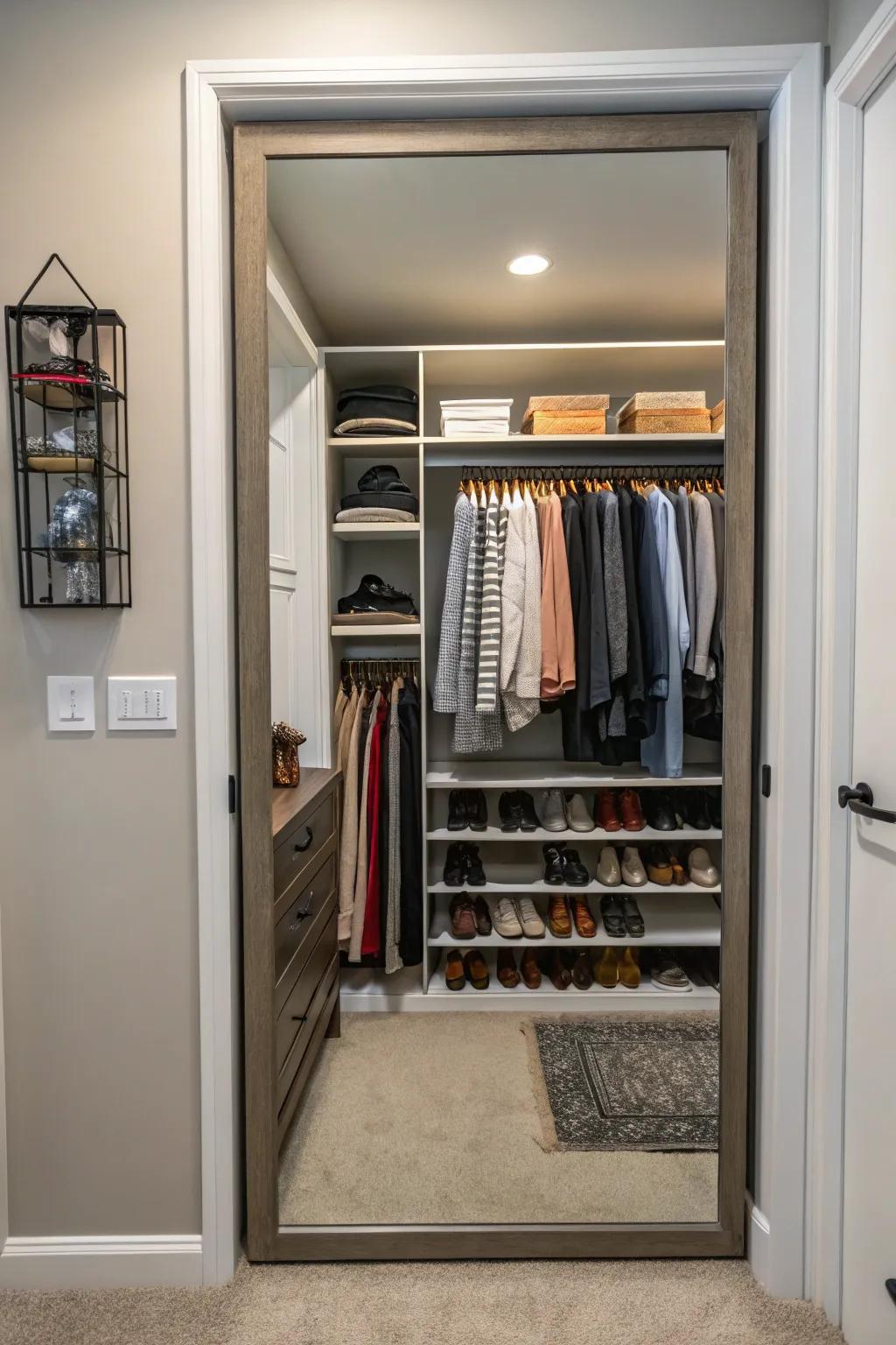 Both space perception and functionality are improved by mirrors.