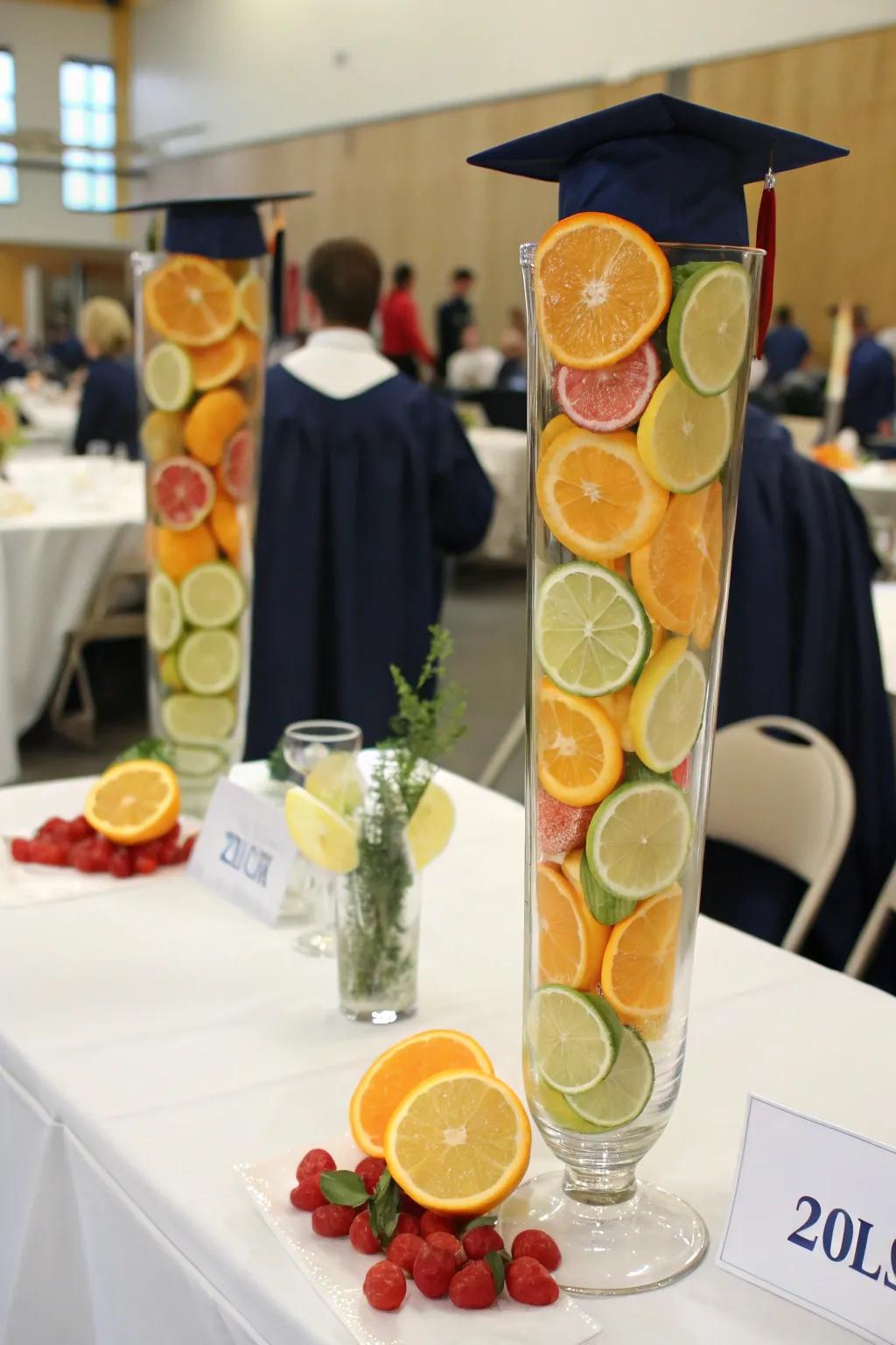 Citrus vases bring a fresh and vibrant aesthetic to the table.
