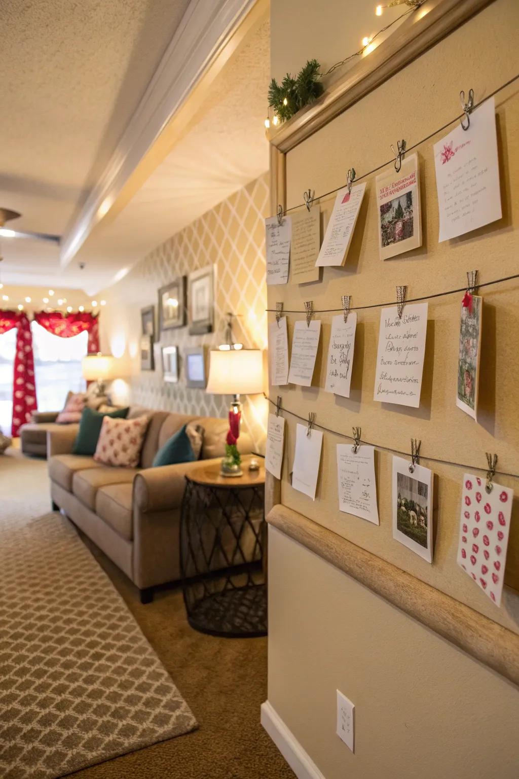 Interactive additions on a wall of appreciation.