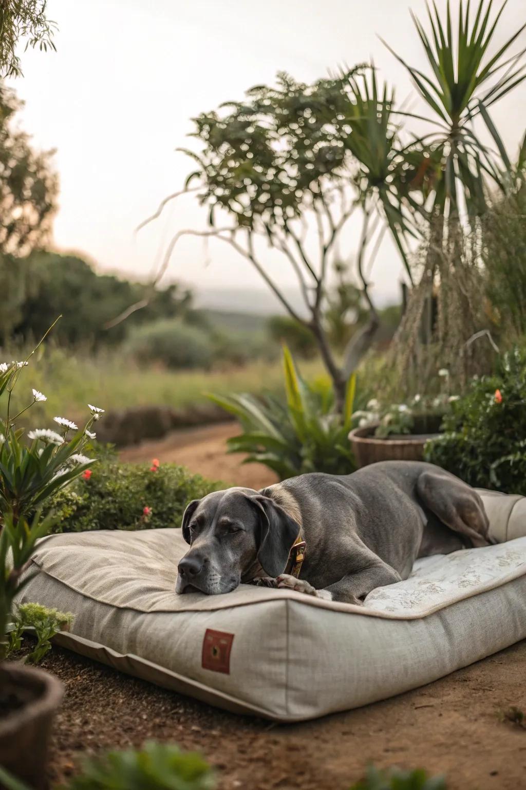 Eco-friendly beds provide sustainable comfort for your beloved Great Dane.