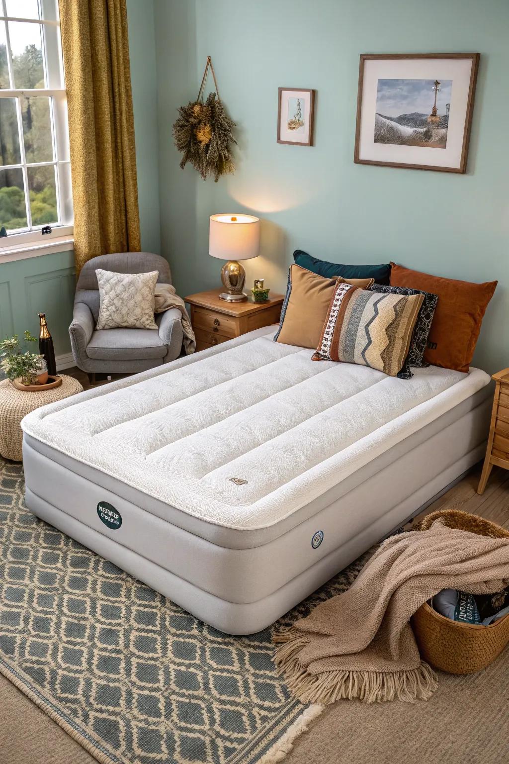 A blow-up bed that's both easy to use and comfortable.