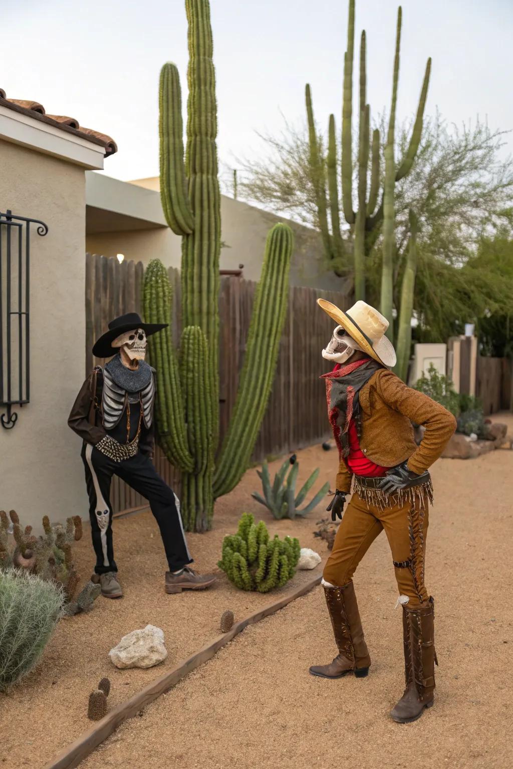 Cowboy skeletons infuse a component involving the wild west onto your Halloween adornments.