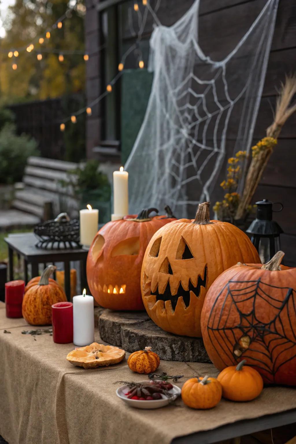 Present your abilities in a gourd art display.