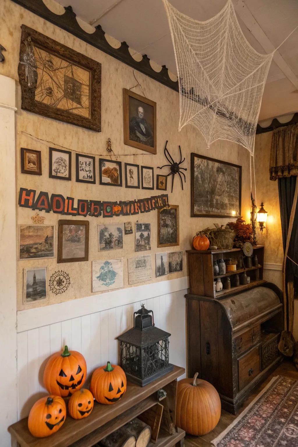 Journey back in time with an old-fashioned Halloween theme.