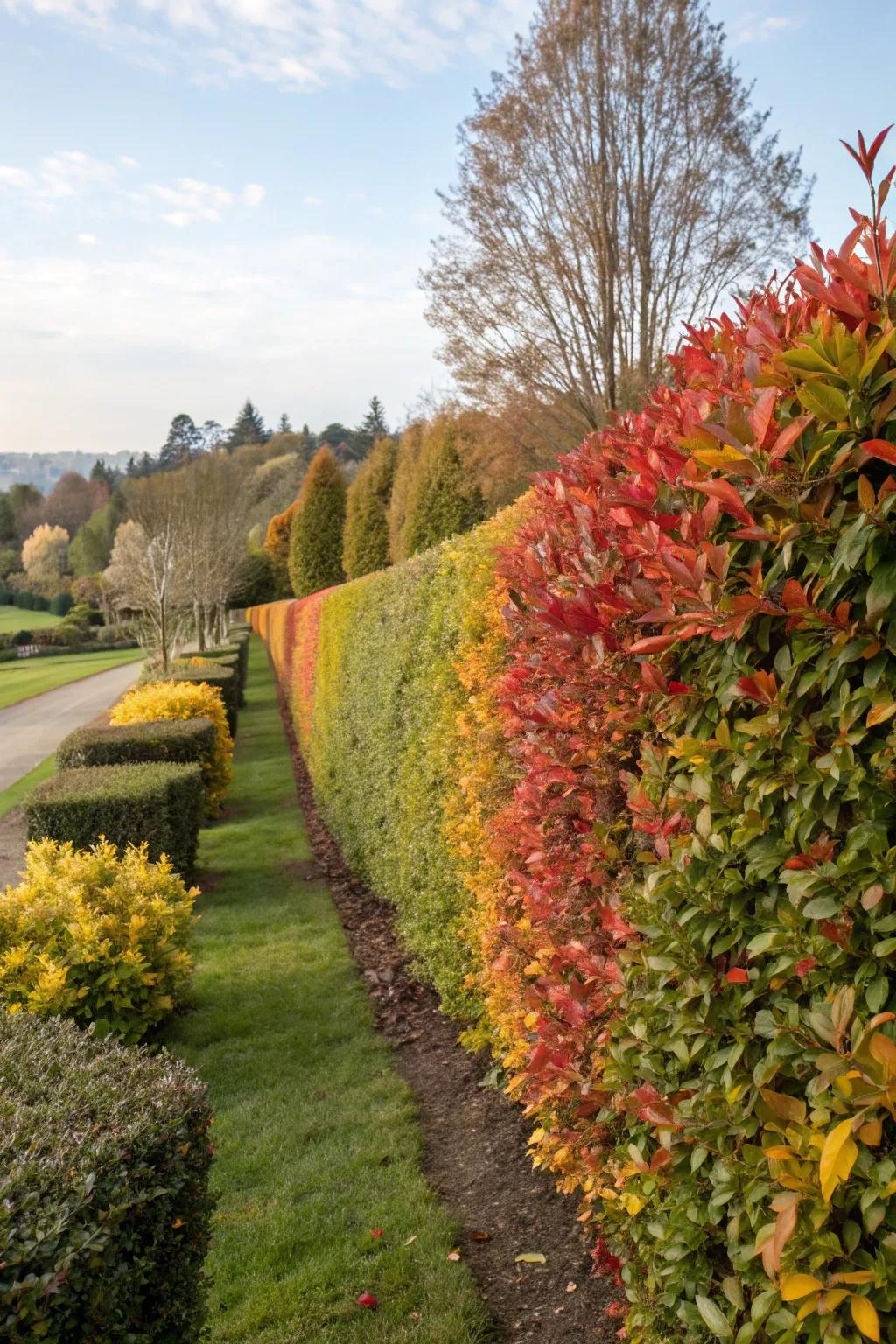 Seasonal hedges add ever-changing beauty