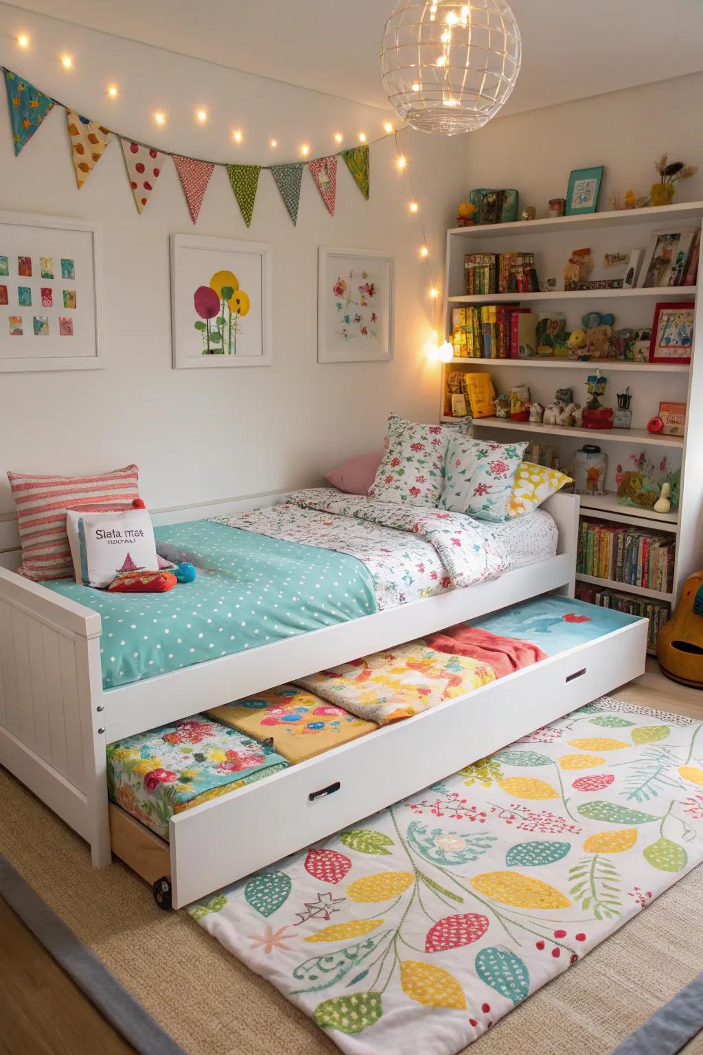 Roll-away bed, perfect for a child&rsquo;s room