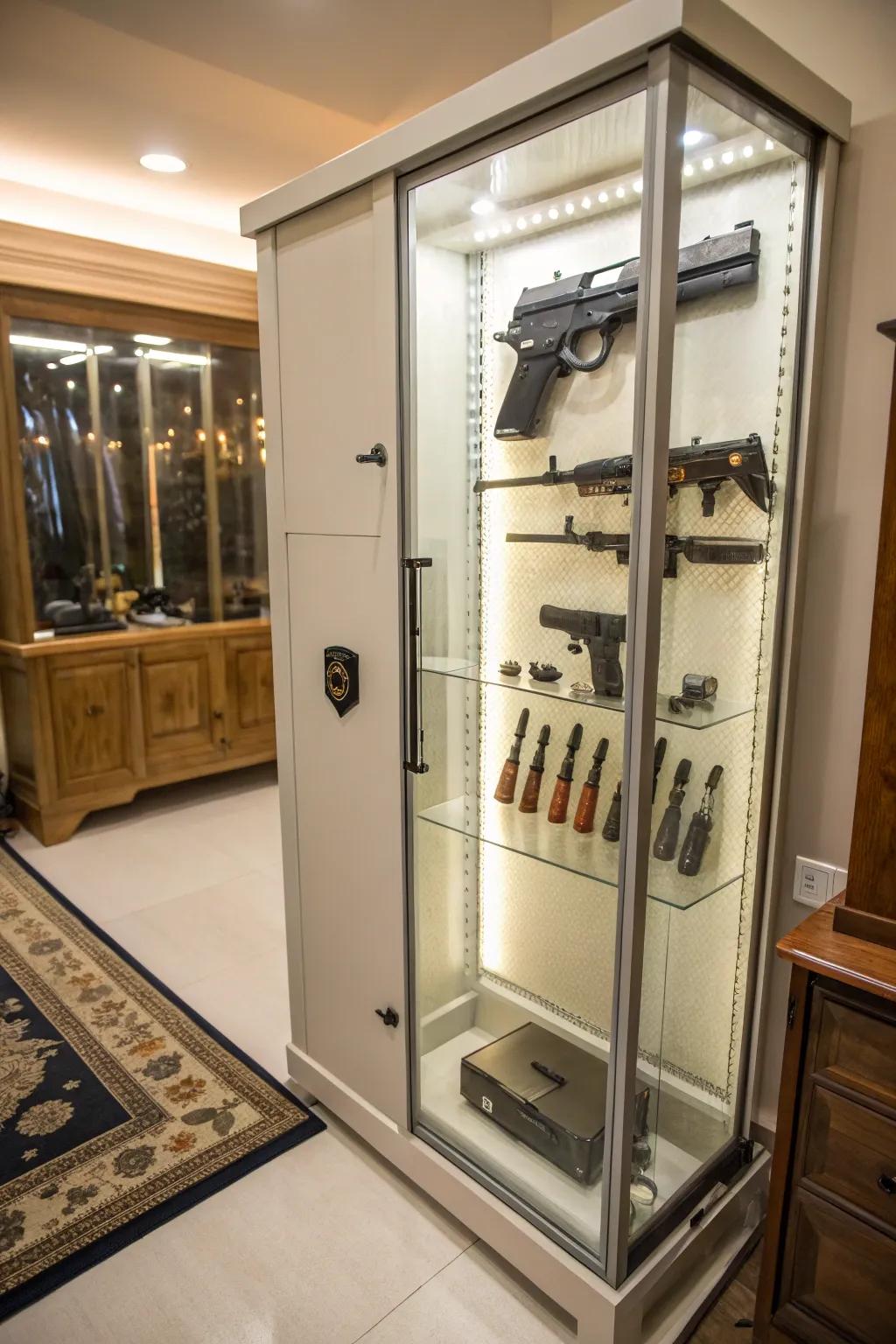 Glass display enclosures offer a balance of protection and display.