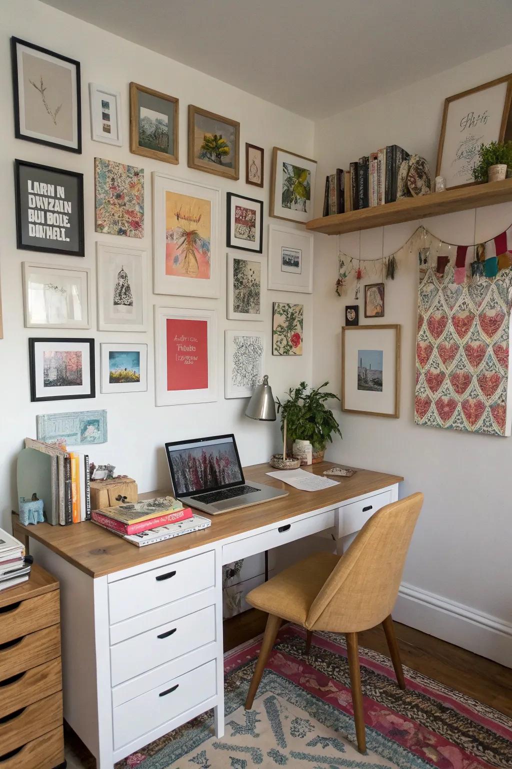 Art and personal items make your office a reflection of you.