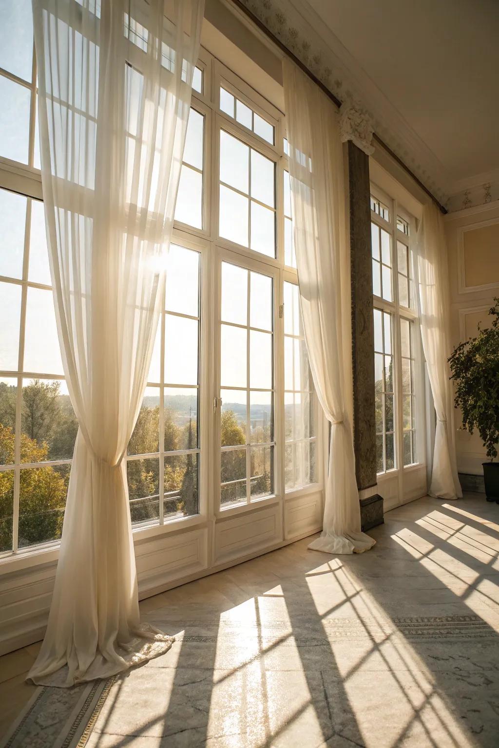 Sunlight streams into this breezy and welcoming area.