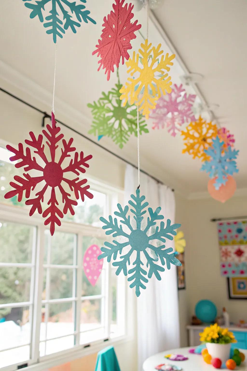 Impart a burst of color to your embellishments with radiant snowflakes.