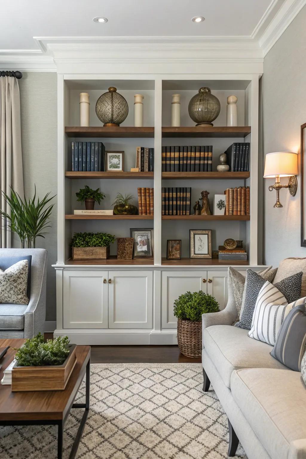 Symmetry creates harmony in a living room setting