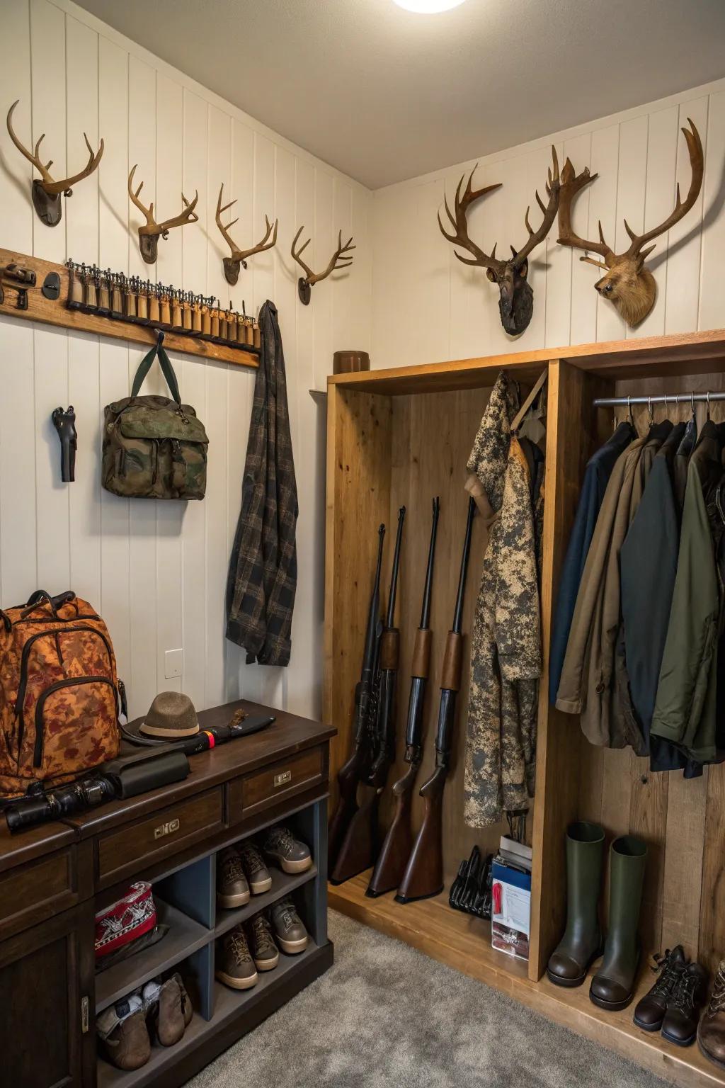 Decorative touches add personality to your storage area.
